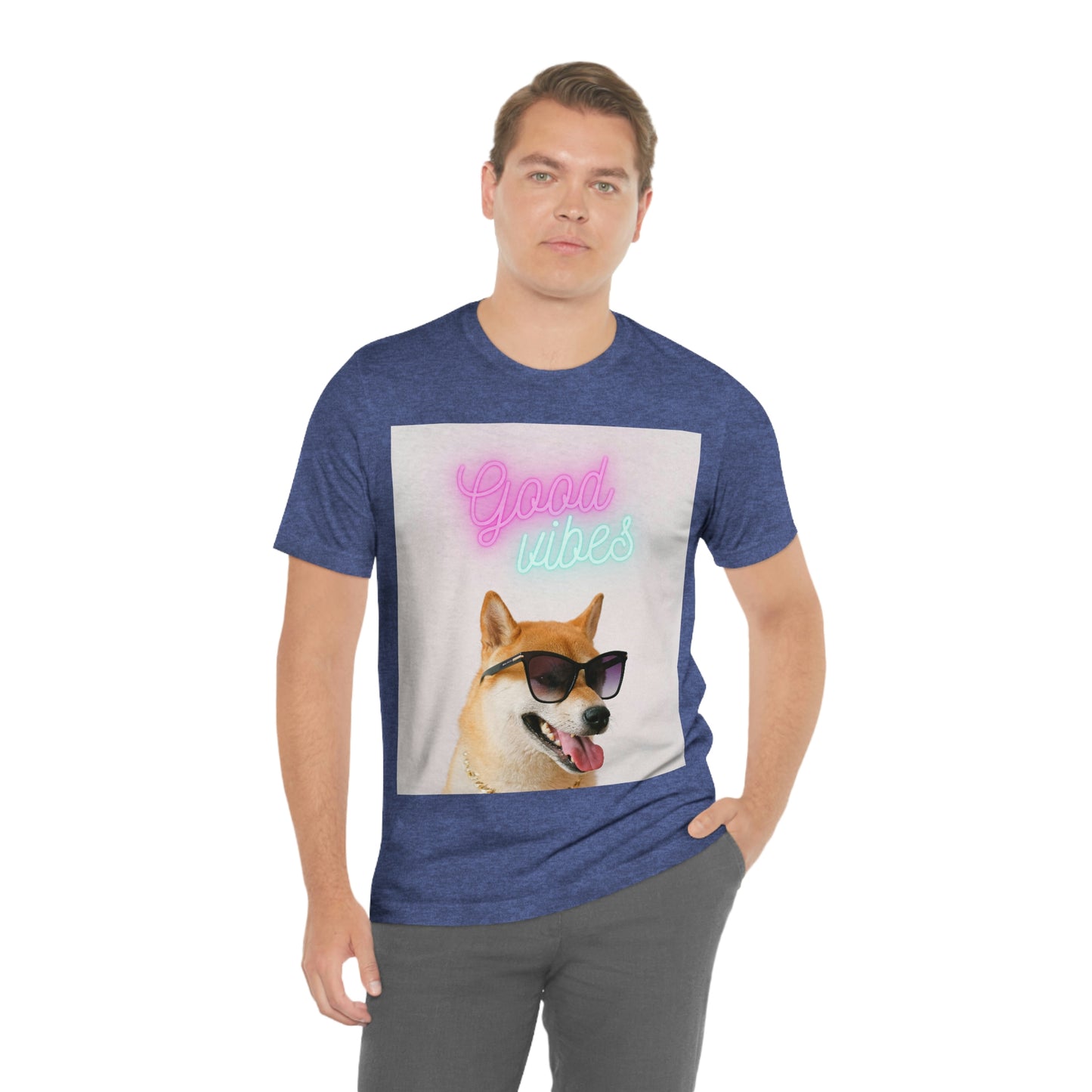 Good Vibes | Shiba Inu | Unisex Jersey Short Sleeve Tee