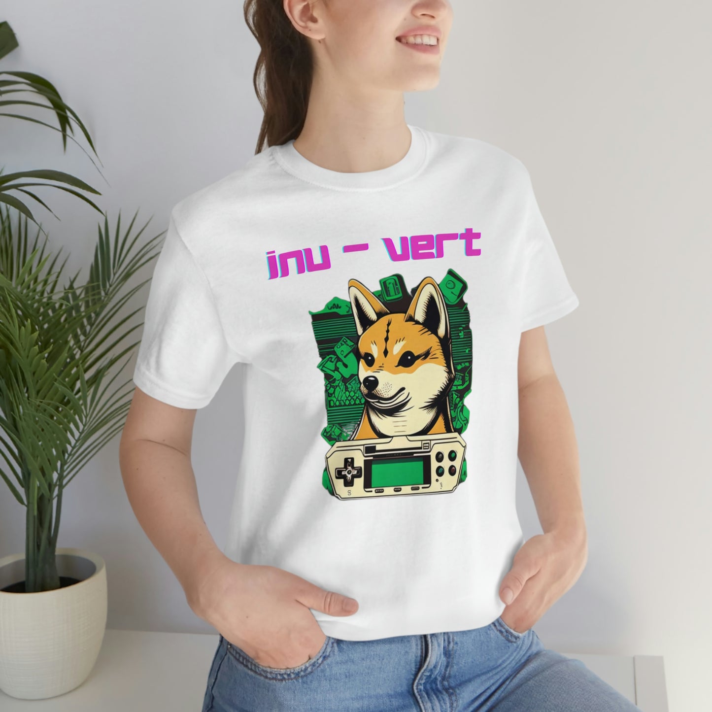 Inu - Vert Shiba Inu Funny Gamer Tshirt | Dog Owner Top