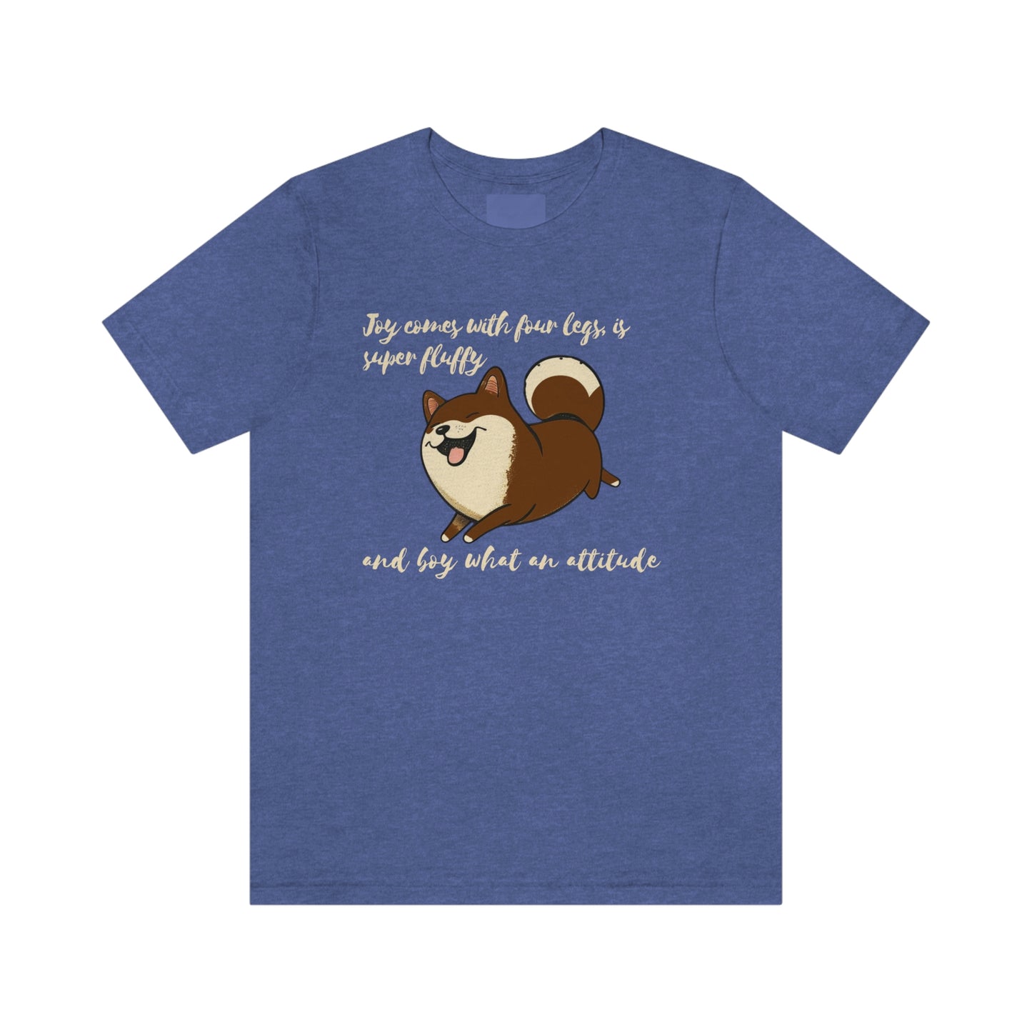 Boy What an Attitude | Dk Brown Shiba Inu | Unisex Jersey Short Sleeve Tee