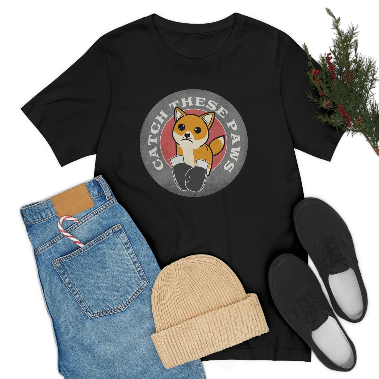 Catch These Paws: Shiba Inu Boxing Gloves Classic T-Shirt - Soft Cotton