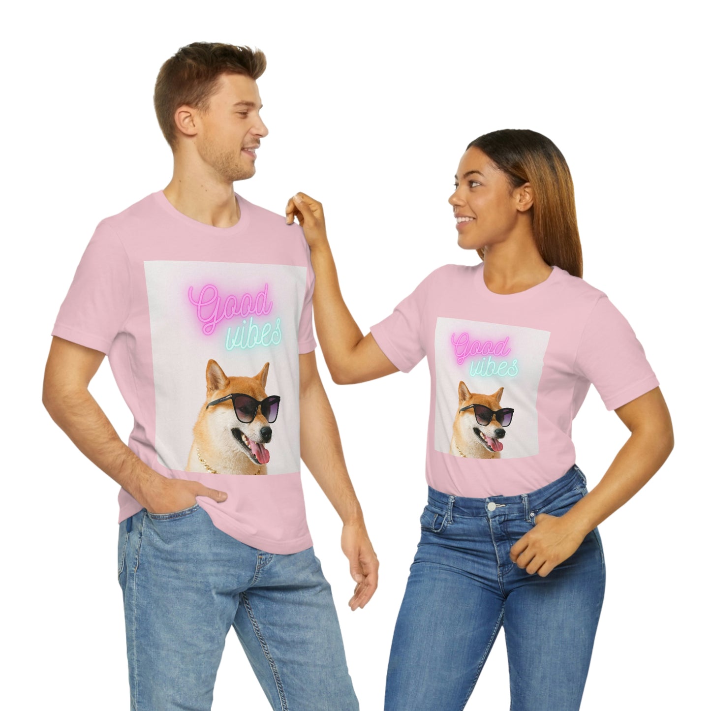 Good Vibes | Shiba Inu | Unisex Jersey Short Sleeve Tee