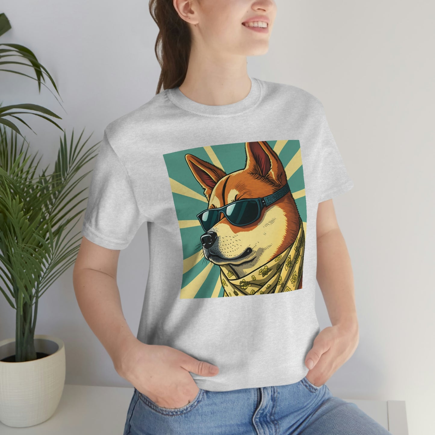 Trendy Shiba Inu T-Shirt | Cartoon Bandana and Sunglasses Design | Shiba Tee with High-Quality Print | Great Gift Idea