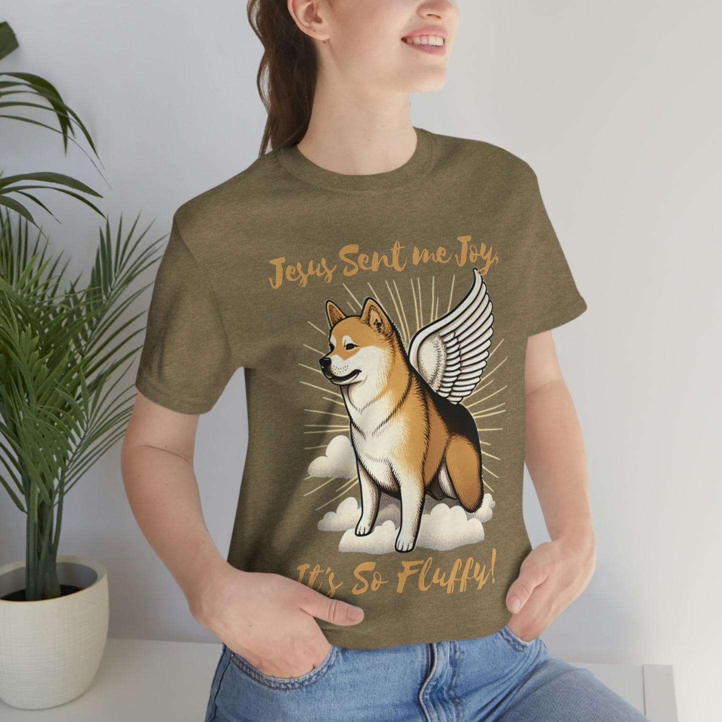 Jesus Sent me Joy | Shiba Inu | Unisex Jersey Short Sleeve Tee