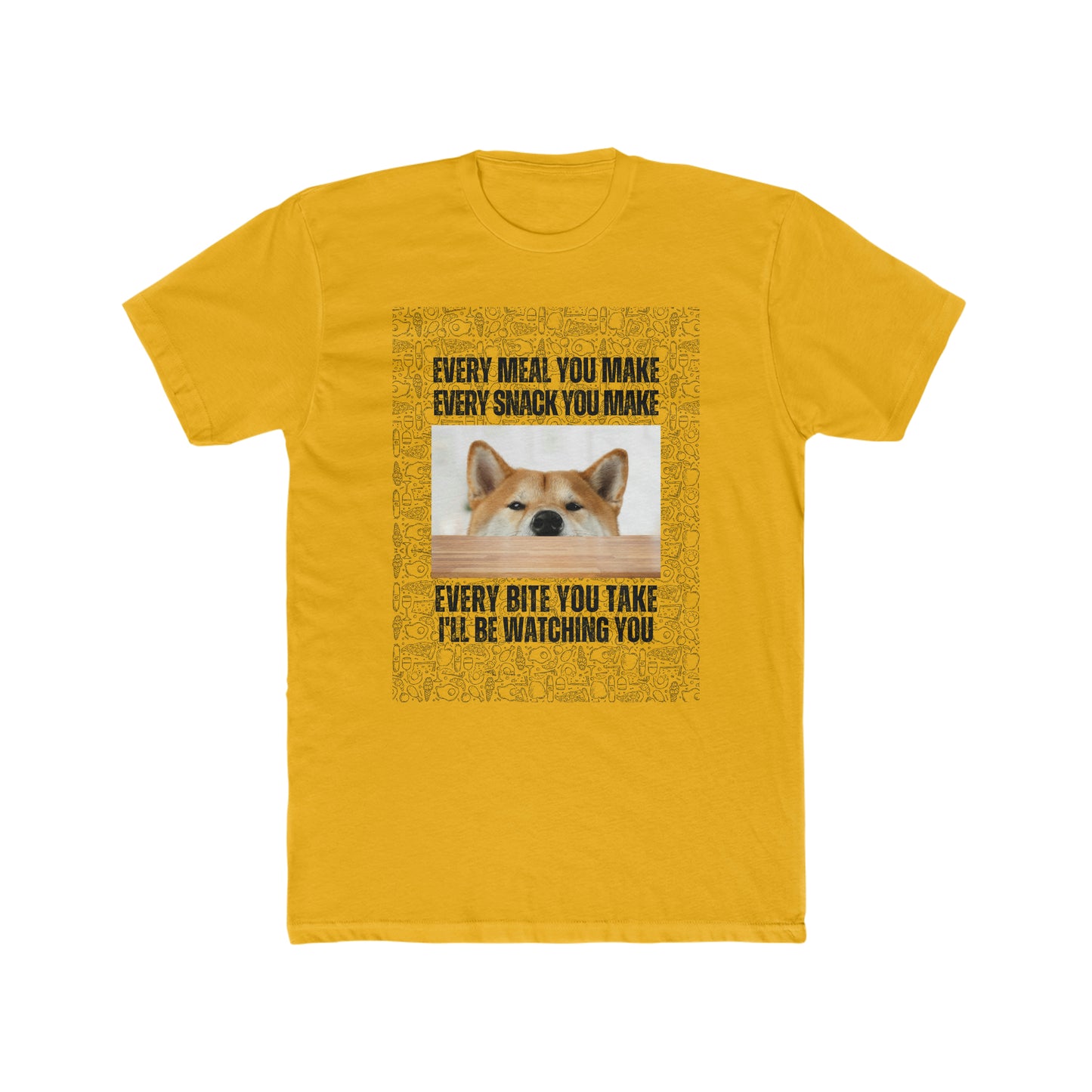 Shiba Inu | Watching You Eat | Men's Cotton Crew Tee