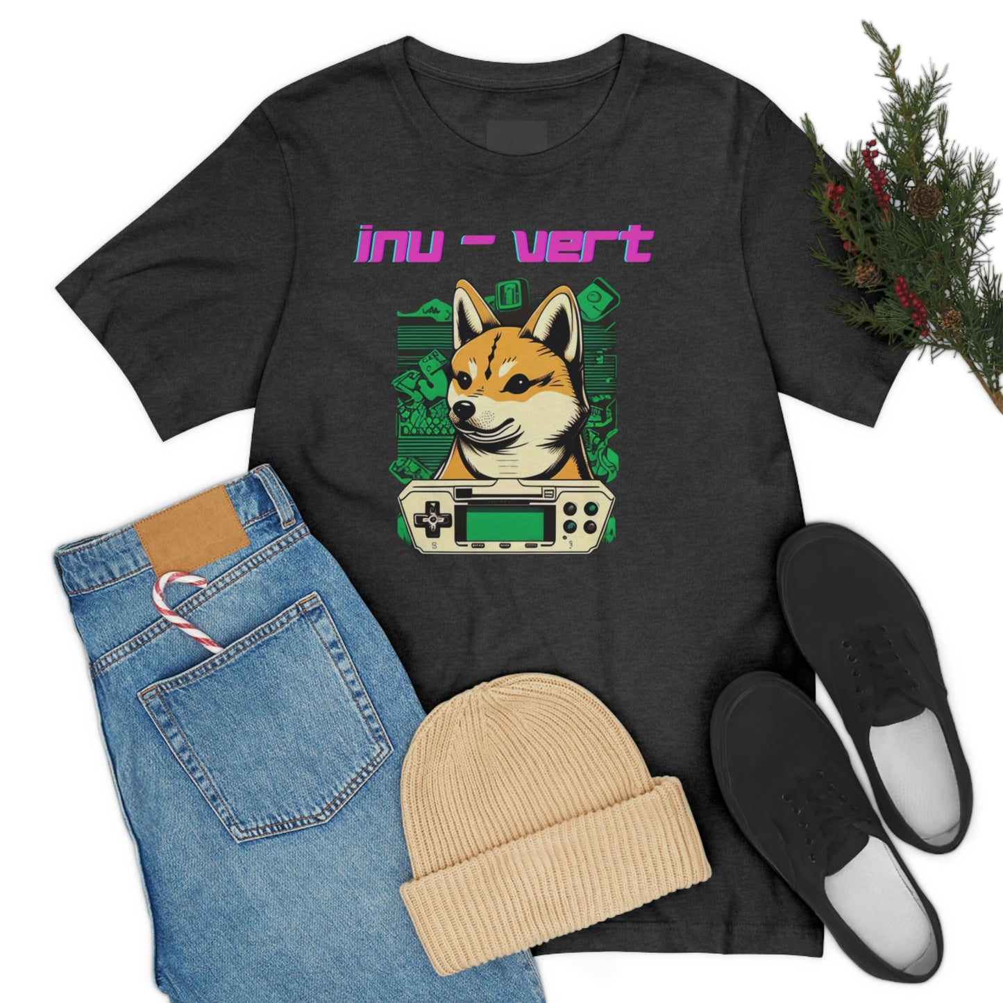 Inu - Vert Shiba Inu Funny Gamer Tshirt | Dog Owner Top