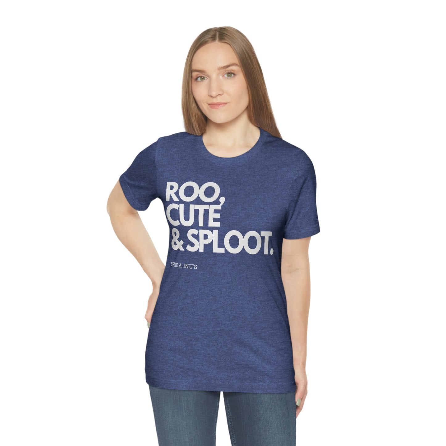 Roo, Cute & Sploot | White Ink | Unisex Jersey Short Sleeve Tee