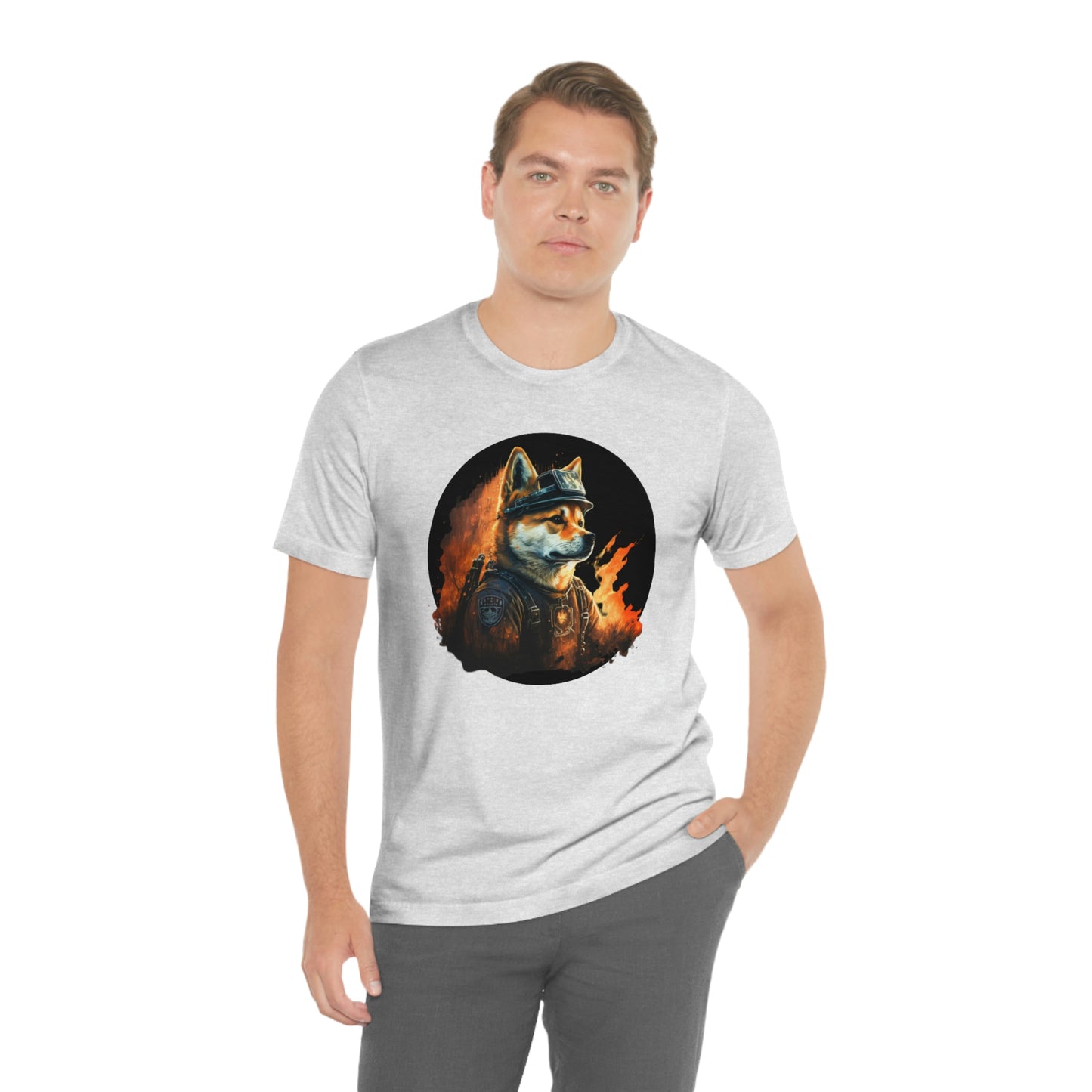 Shiba Inu Firefighter T-Shirt | Support Our Brave First Responders | Shiba Inu Tee with High-Quality Print