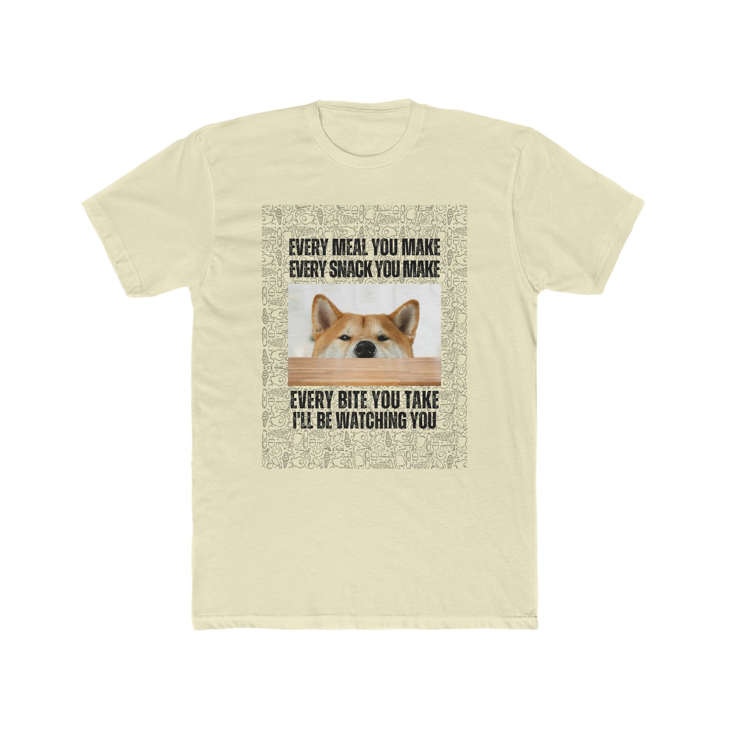 Shiba Inu | Watching You Eat | Men's Cotton Crew Tee