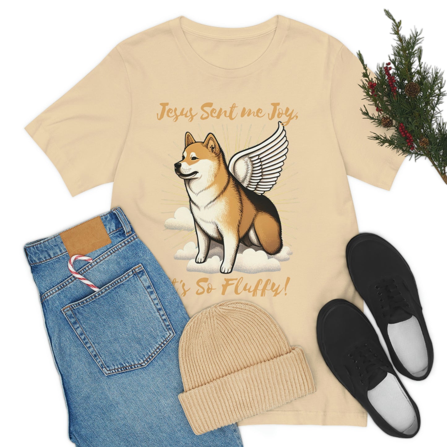 Jesus Sent me Joy | Shiba Inu | Unisex Jersey Short Sleeve Tee