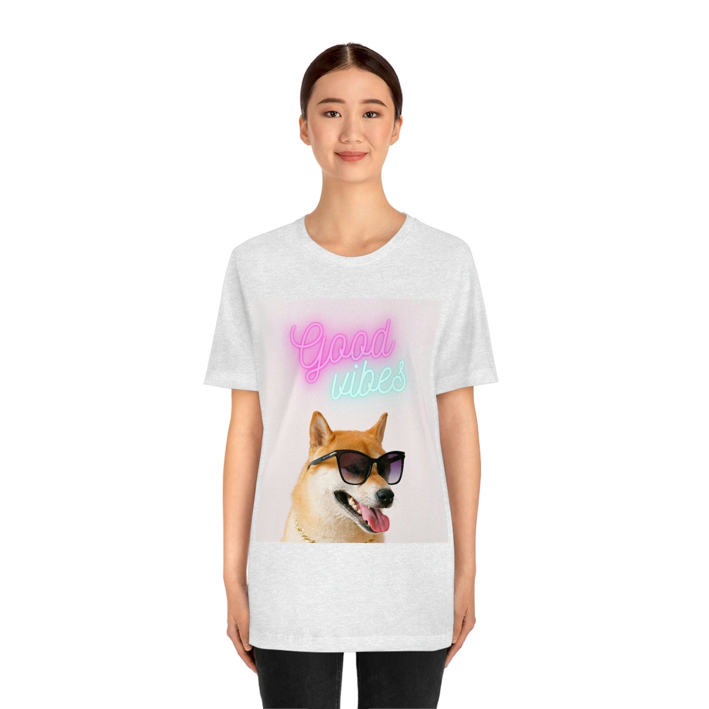 Good Vibes | Shiba Inu | Unisex Jersey Short Sleeve Tee