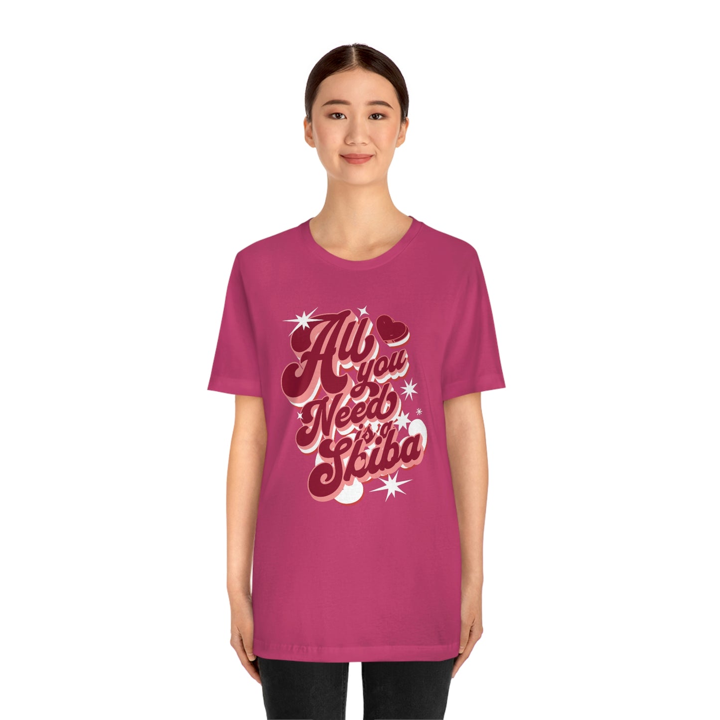 Comfy Shiba Love T-Shirt with "All You Need is a Shiba" Design - Perfect Gift for Shiba Lovers!