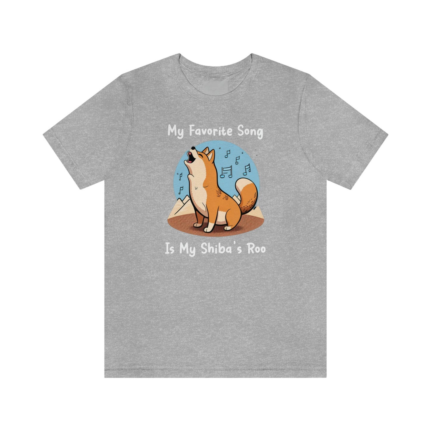 My Favorite Song - White Ink | Shiba Inu | Unisex Jersey Short Sleeve Tee