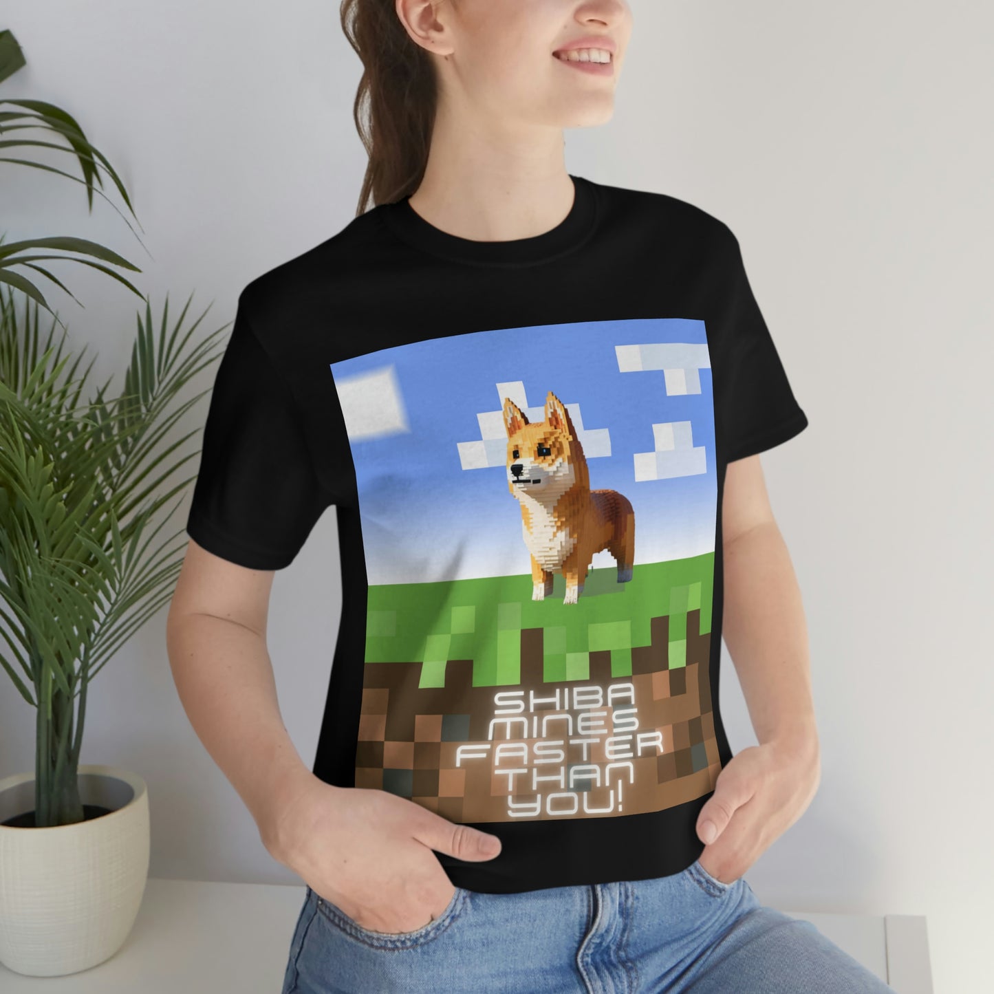 Shiba Mines Faster | Unisex Jersey Short Sleeve Tee