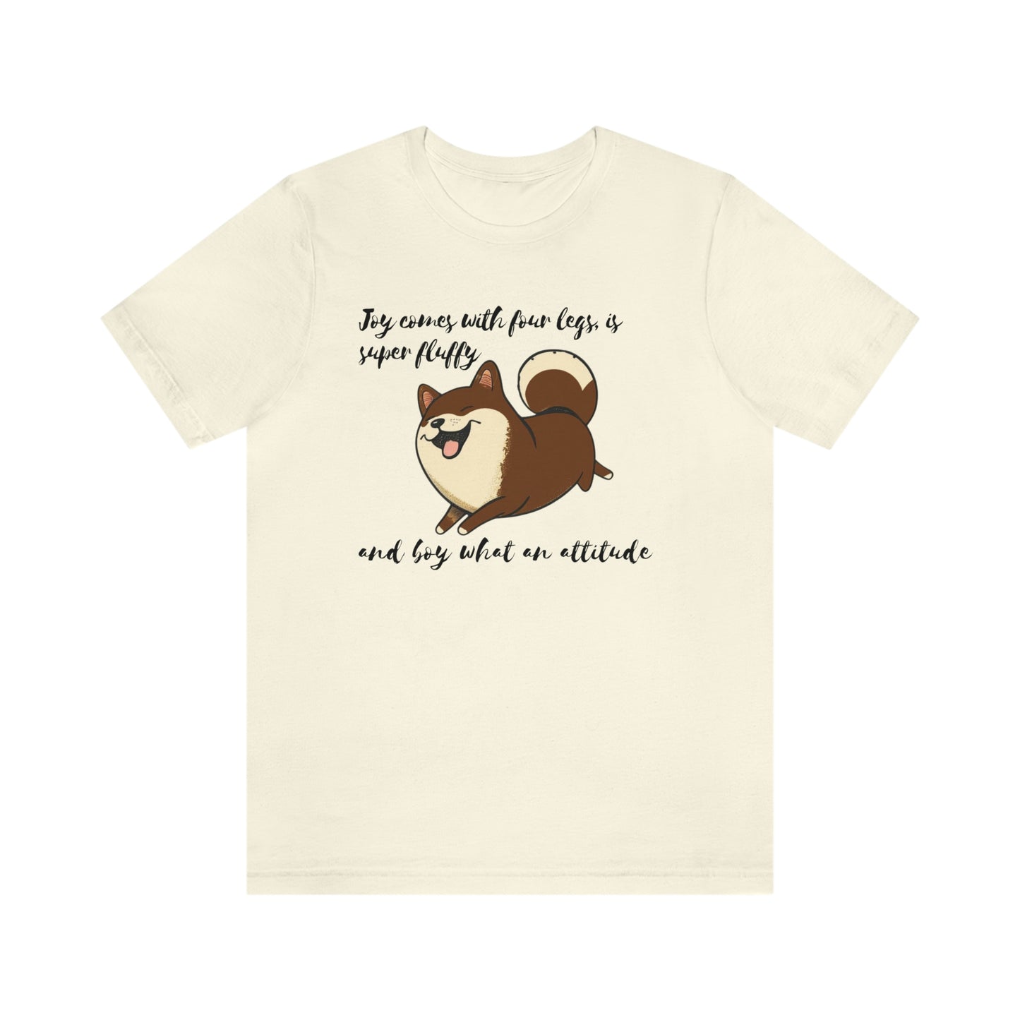 Boy What an Attitude | Dk Brown Shiba Inu | Unisex Jersey Short Sleeve Tee