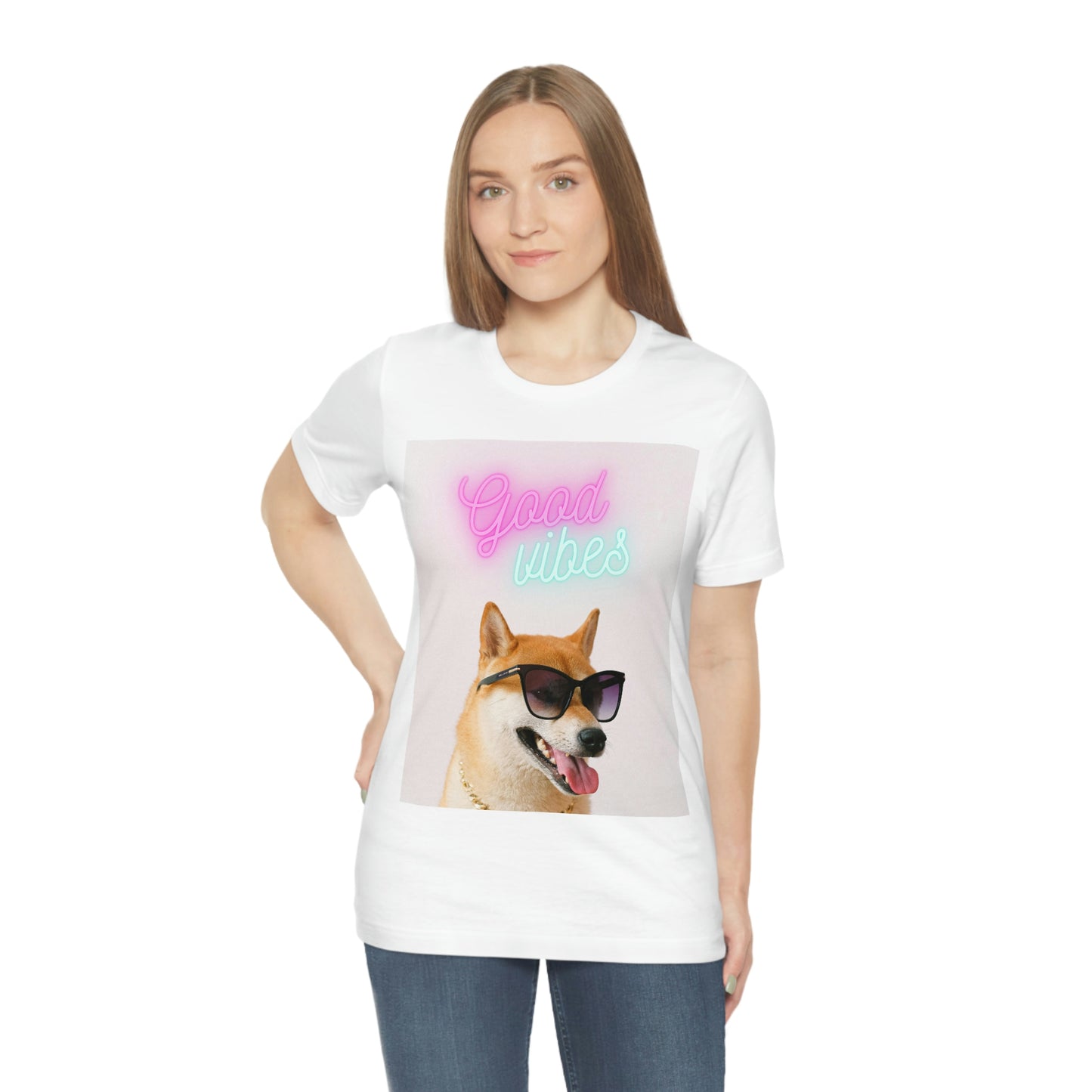 Good Vibes | Shiba Inu | Unisex Jersey Short Sleeve Tee