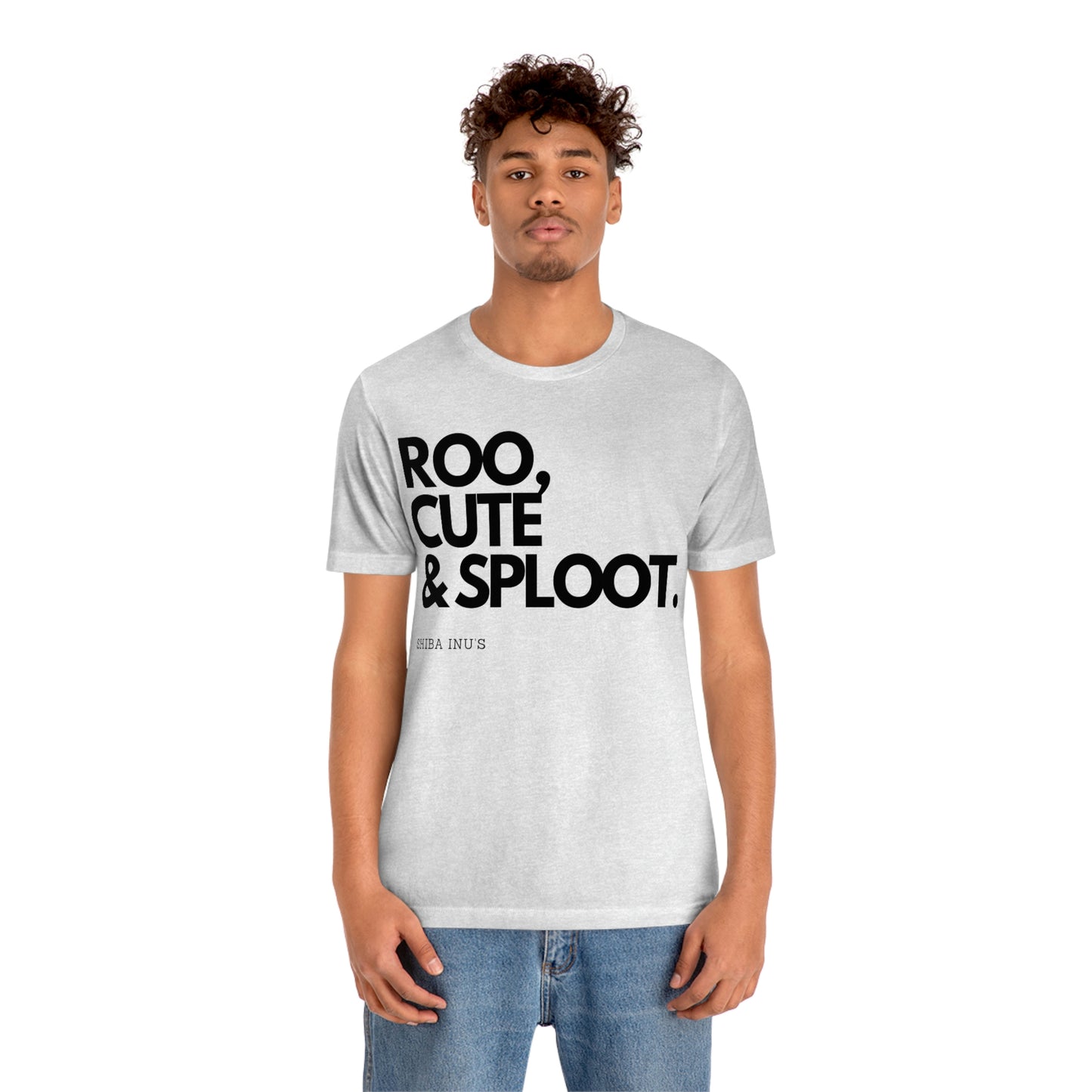 Roo, Cute & Sploot | Black Ink | Unisex Jersey Short Sleeve Tee