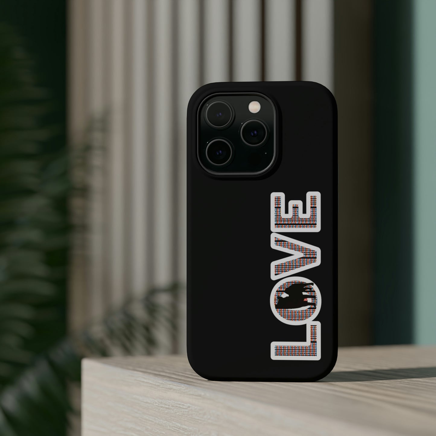 Shiba Inu Phone Case - "LOVE" design - Stylish iPhone, Shiba Love Design MagSafe Phone Case - Dual Layer Protection for iPhone Tough Cases