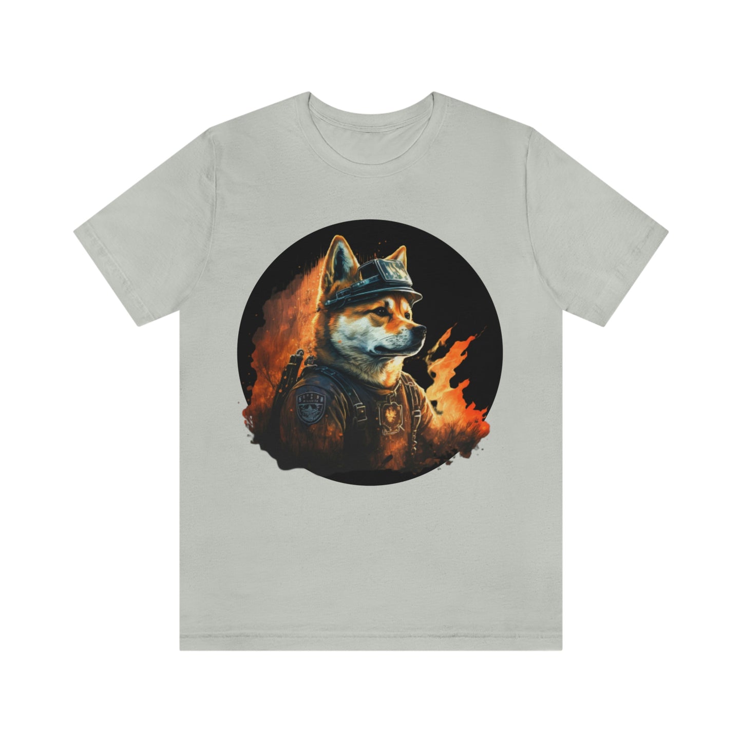 Shiba Inu Firefighter T-Shirt | Support Our Brave First Responders | Soft Cotton Tee with High-Quality Print