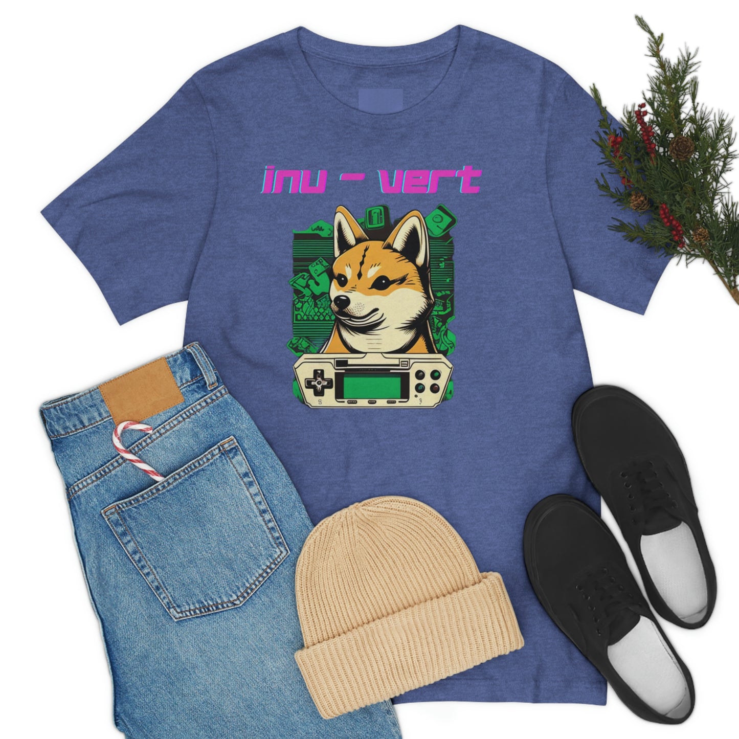 Inu - Vert Shiba Inu Funny Gamer Tshirt | Dog Owner Top