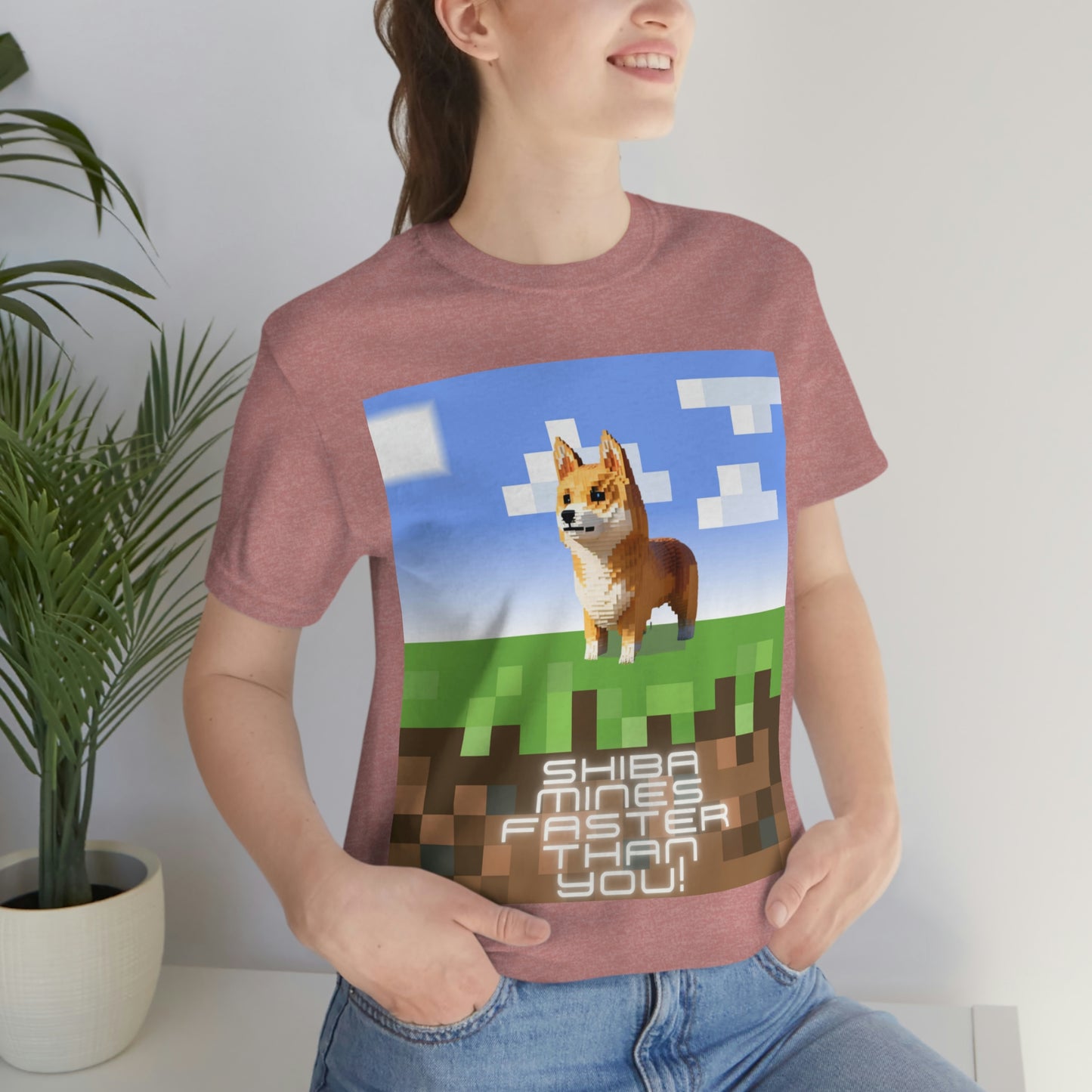 Shiba Mines Faster | Unisex Jersey Short Sleeve Tee