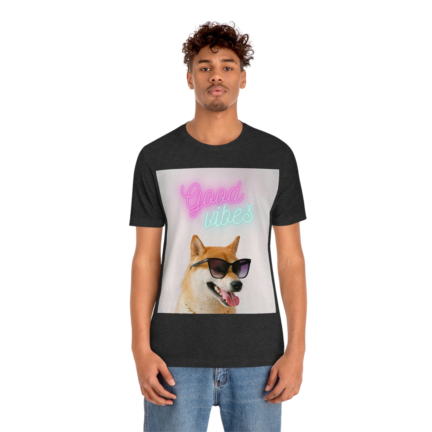 Good Vibes | Shiba Inu | Unisex Jersey Short Sleeve Tee