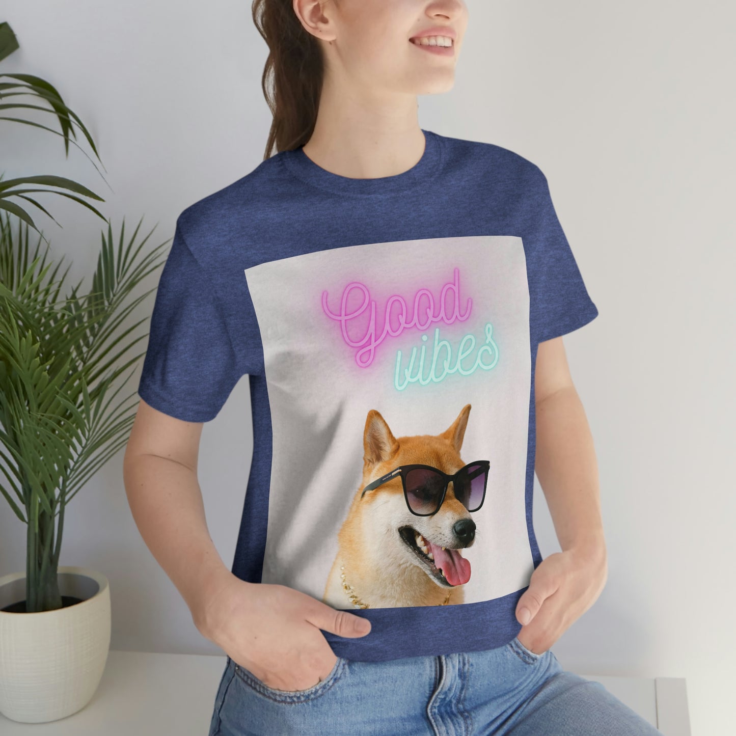 Good Vibes | Shiba Inu | Unisex Jersey Short Sleeve Tee