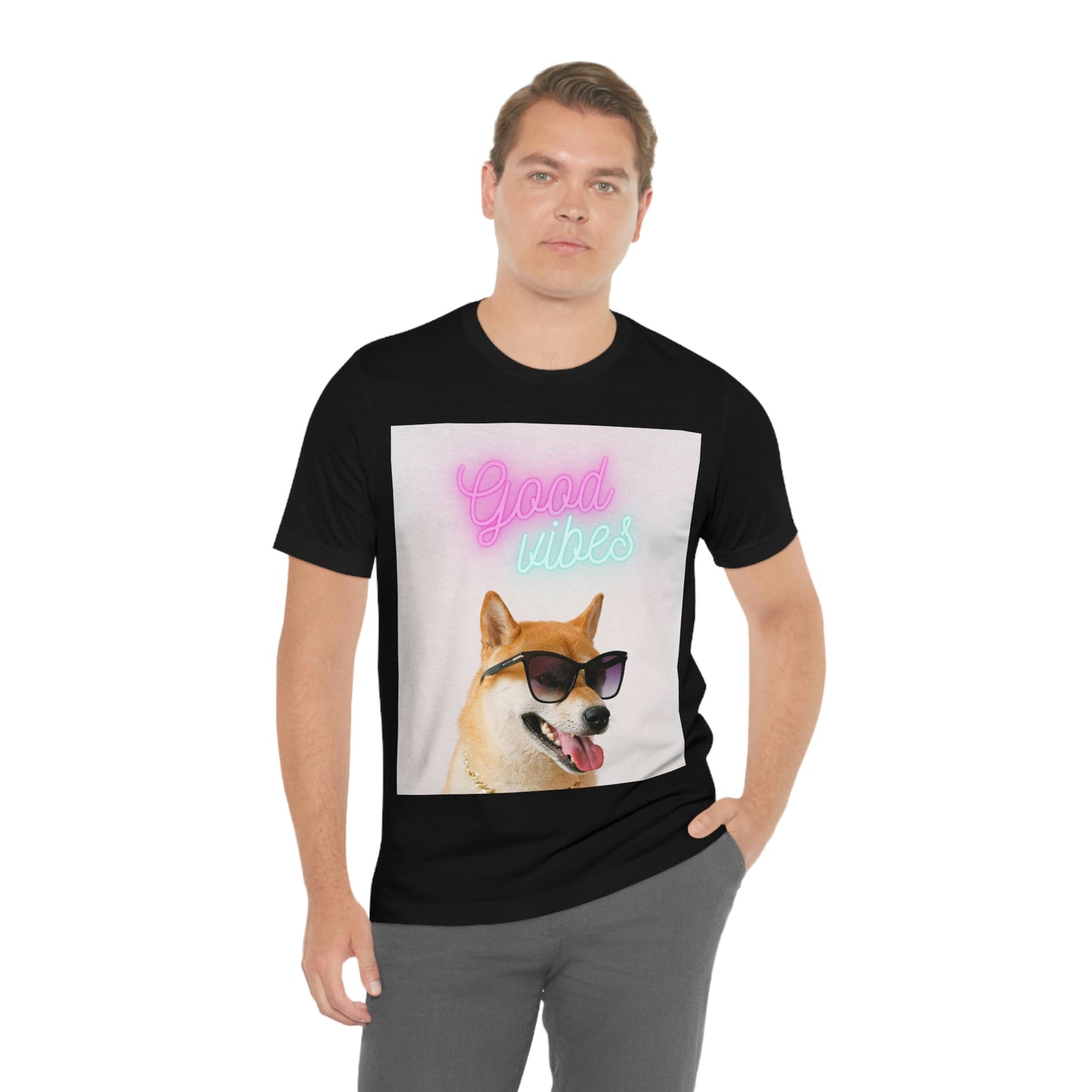 Good Vibes | Shiba Inu | Unisex Jersey Short Sleeve Tee