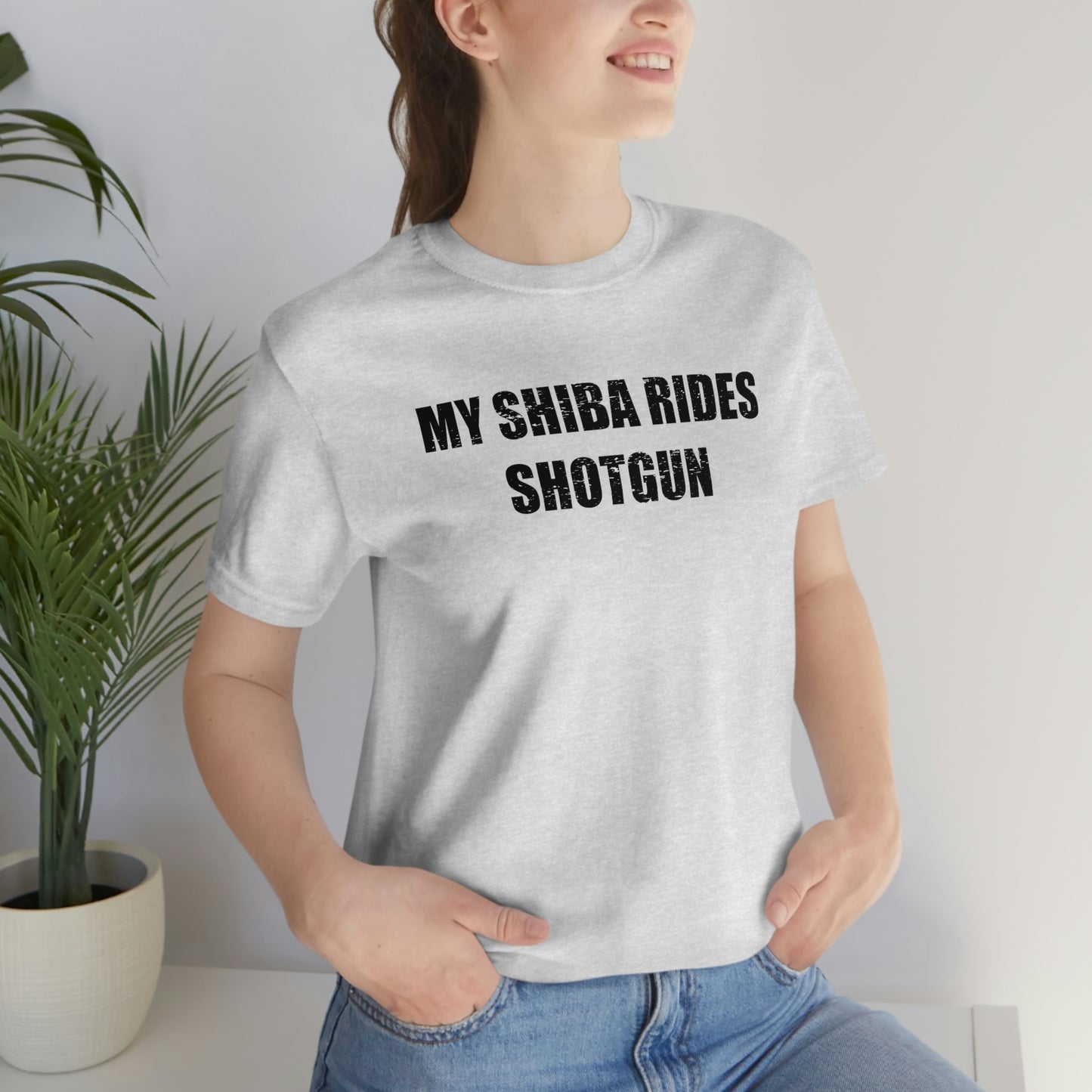 My Shiba Rides Shotgun: Soft Cotton & Quality Print Shiba Inu Pet T-shirt