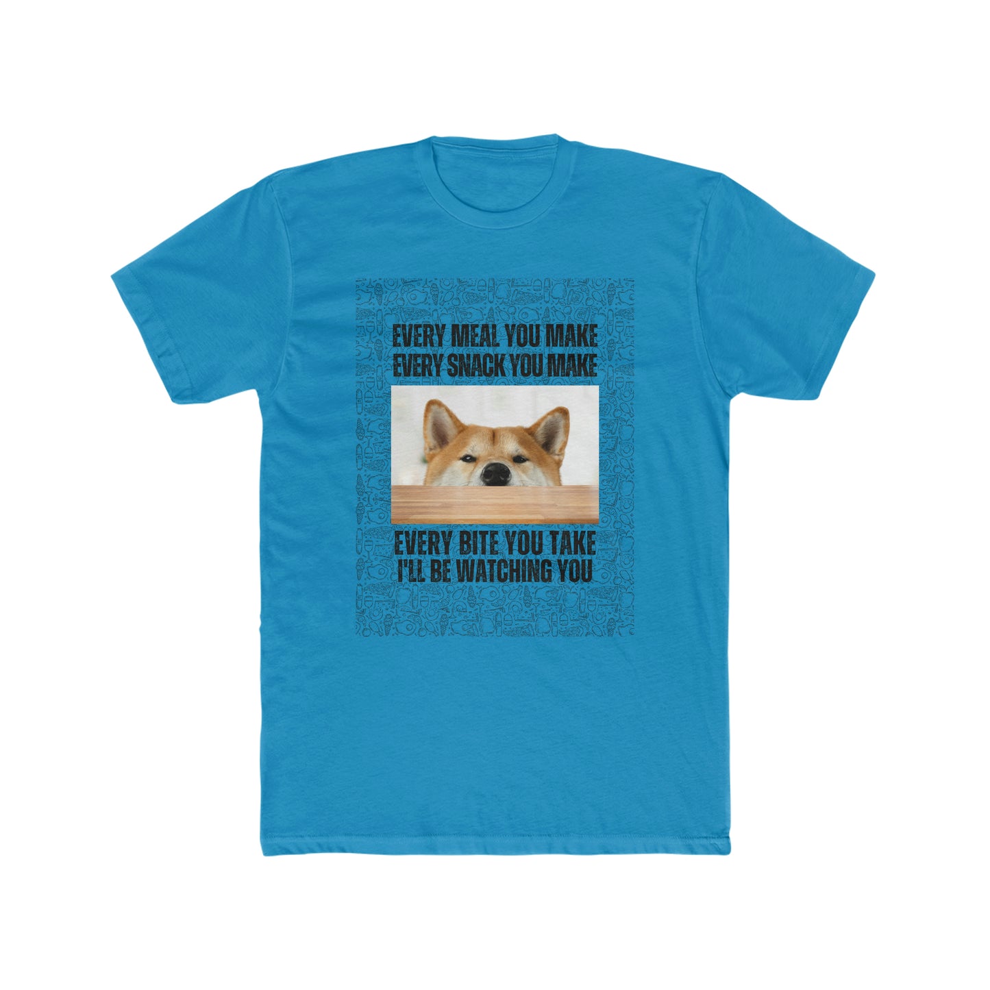 Shiba Inu | Watching You Eat | Men's Cotton Crew Tee