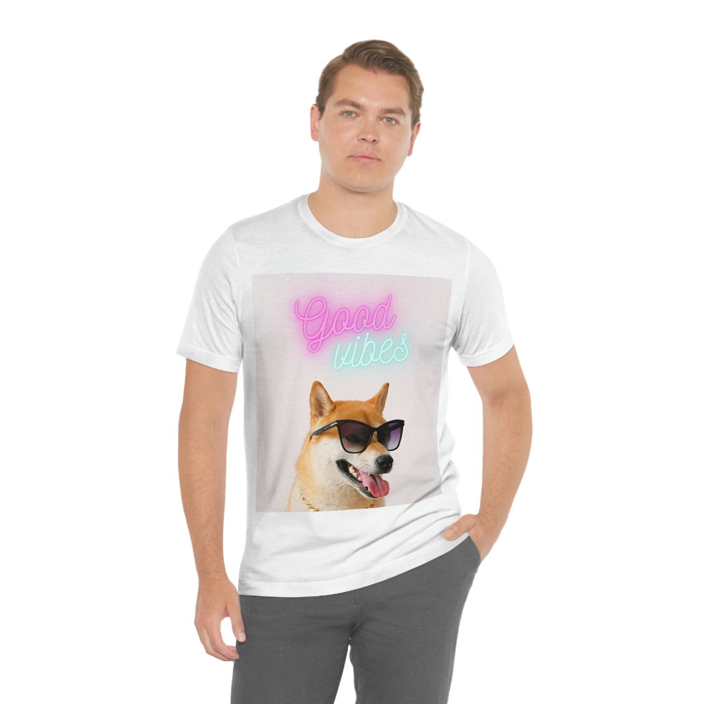 Good Vibes | Shiba Inu | Unisex Jersey Short Sleeve Tee