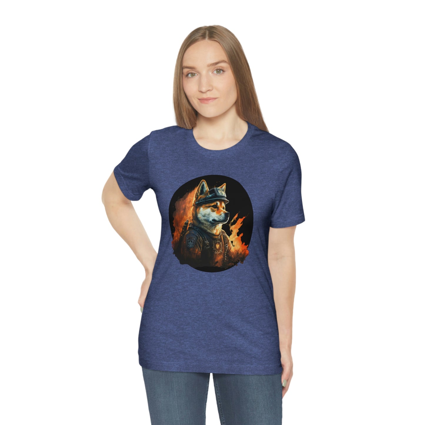 Shiba Inu Firefighter T-Shirt | Support Our Brave First Responders | Shiba Inu Tee with High-Quality Print