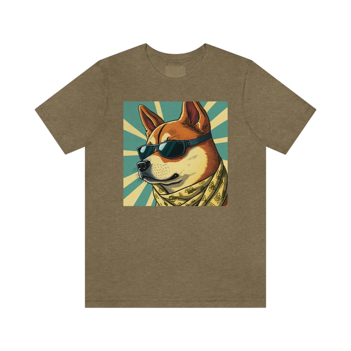 Trendy Shiba Inu T-Shirt | Cartoon Bandana and Sunglasses Design | Shiba Tee with High-Quality Print | Great Gift Idea