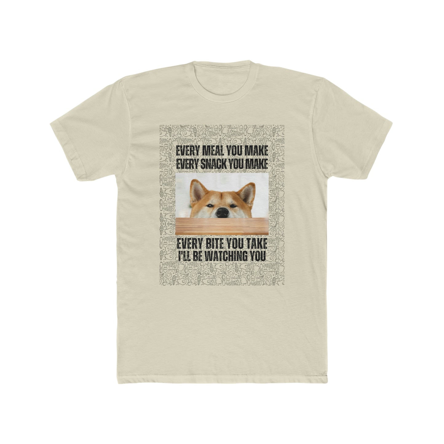 Shiba Inu | Watching You Eat | Men's Cotton Crew Tee