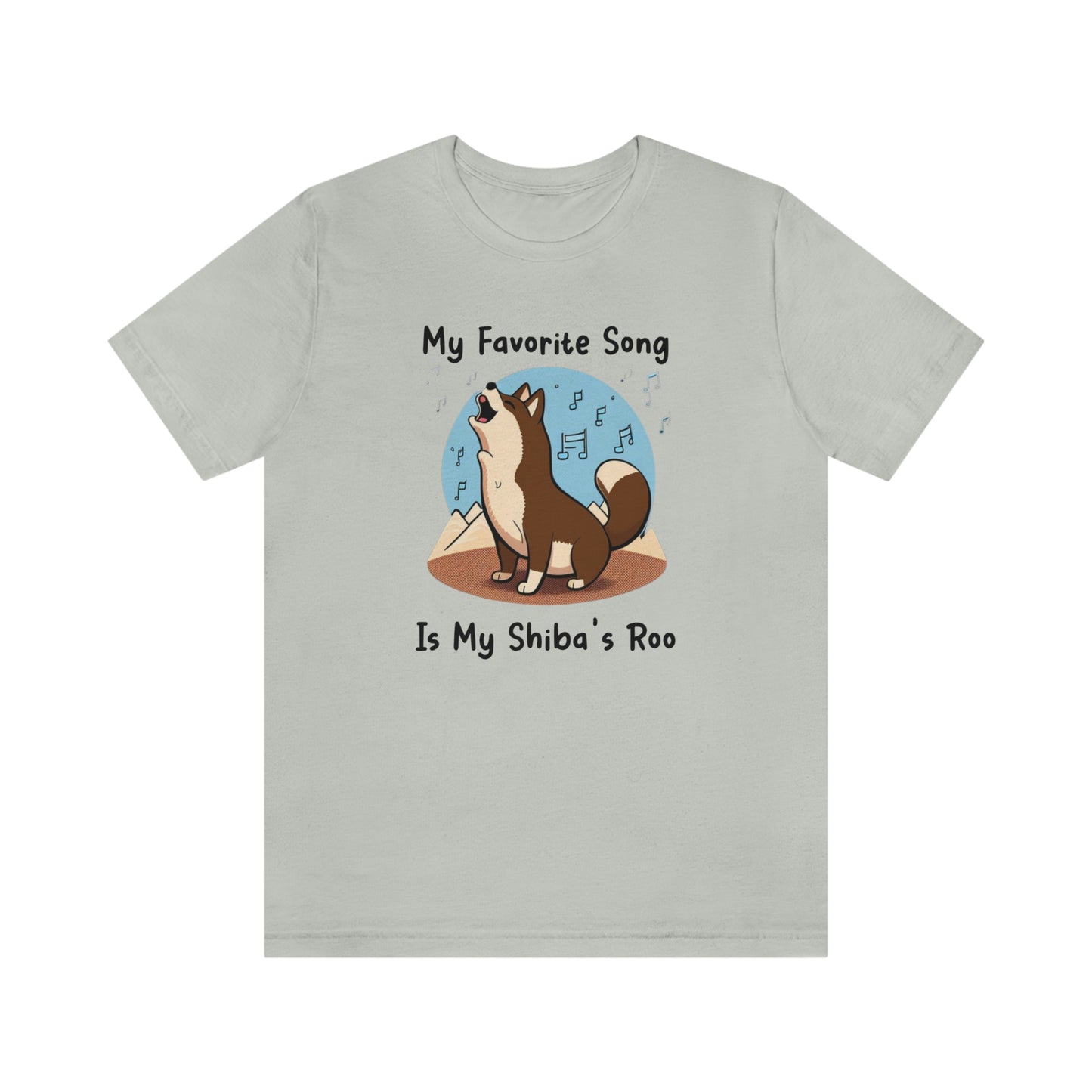 My Favorite Song - Black Ink | Dk Brown Shiba Inu | Unisex Jersey Short Sleeve Tee