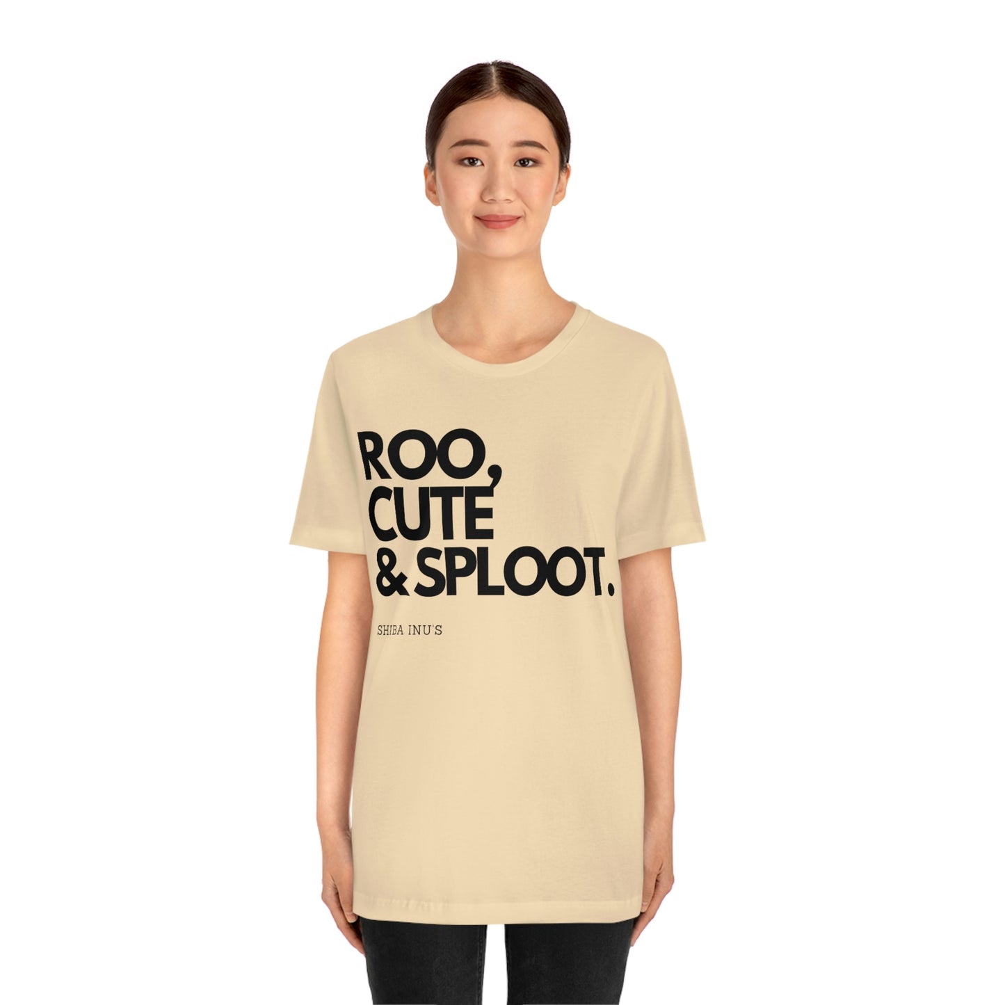 Roo, Cute & Sploot | Black Ink | Unisex Jersey Short Sleeve Tee