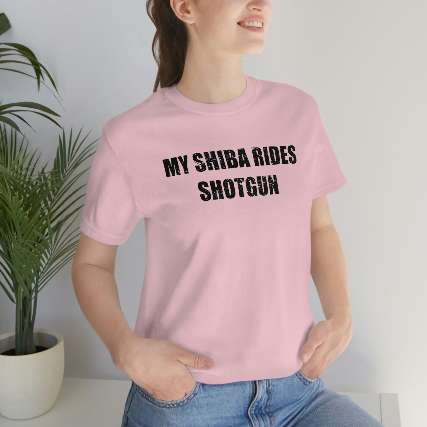 My Shiba Rides Shotgun: Soft Cotton & Quality Print Shiba Inu Pet T-shirt