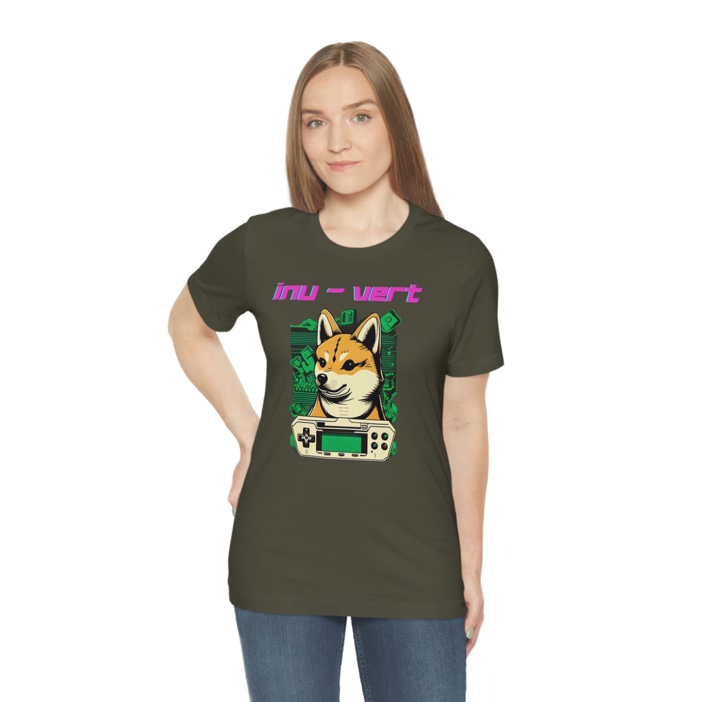 Inu - Vert Shiba Inu Funny Gamer Tshirt | Dog Owner Top