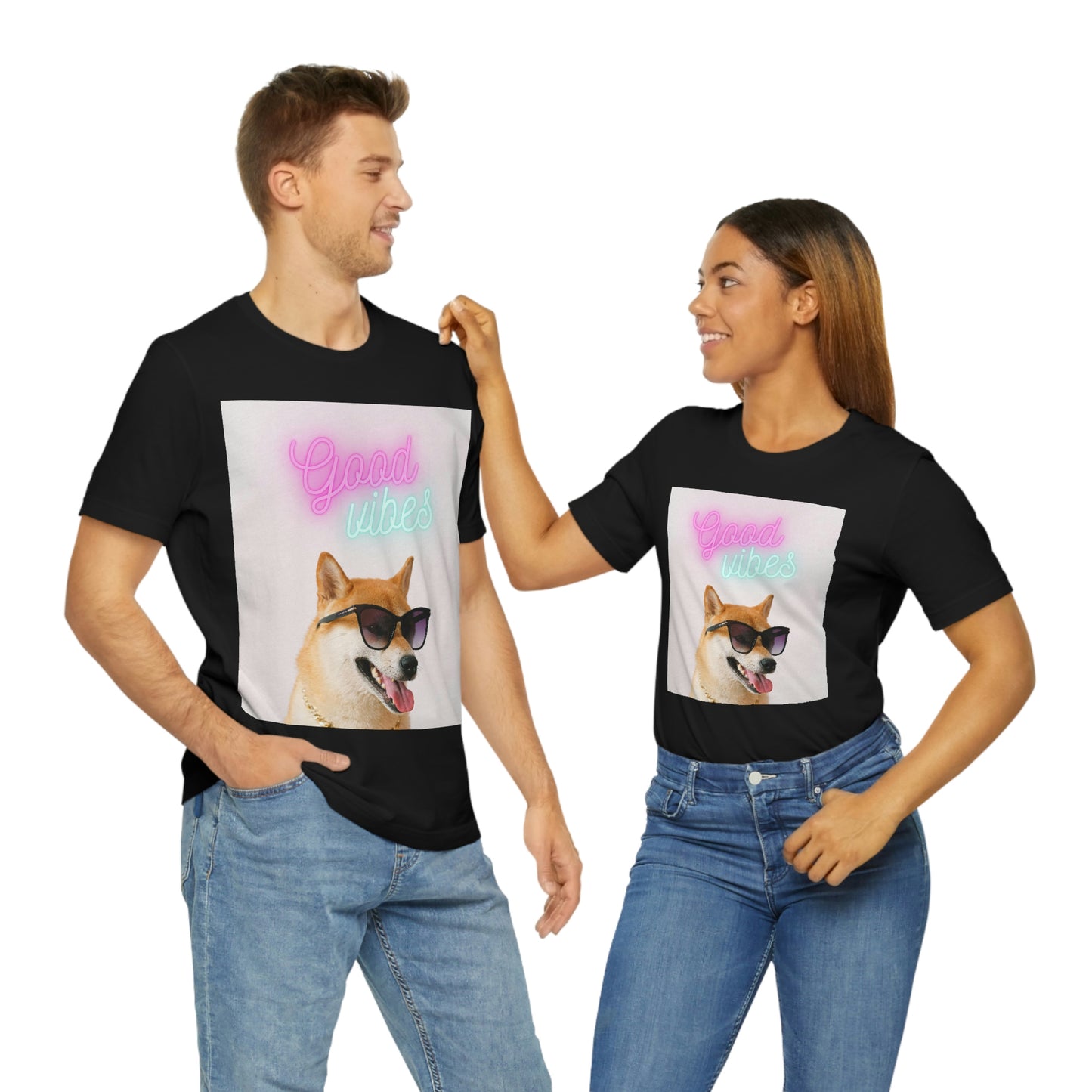 Good Vibes | Shiba Inu | Unisex Jersey Short Sleeve Tee