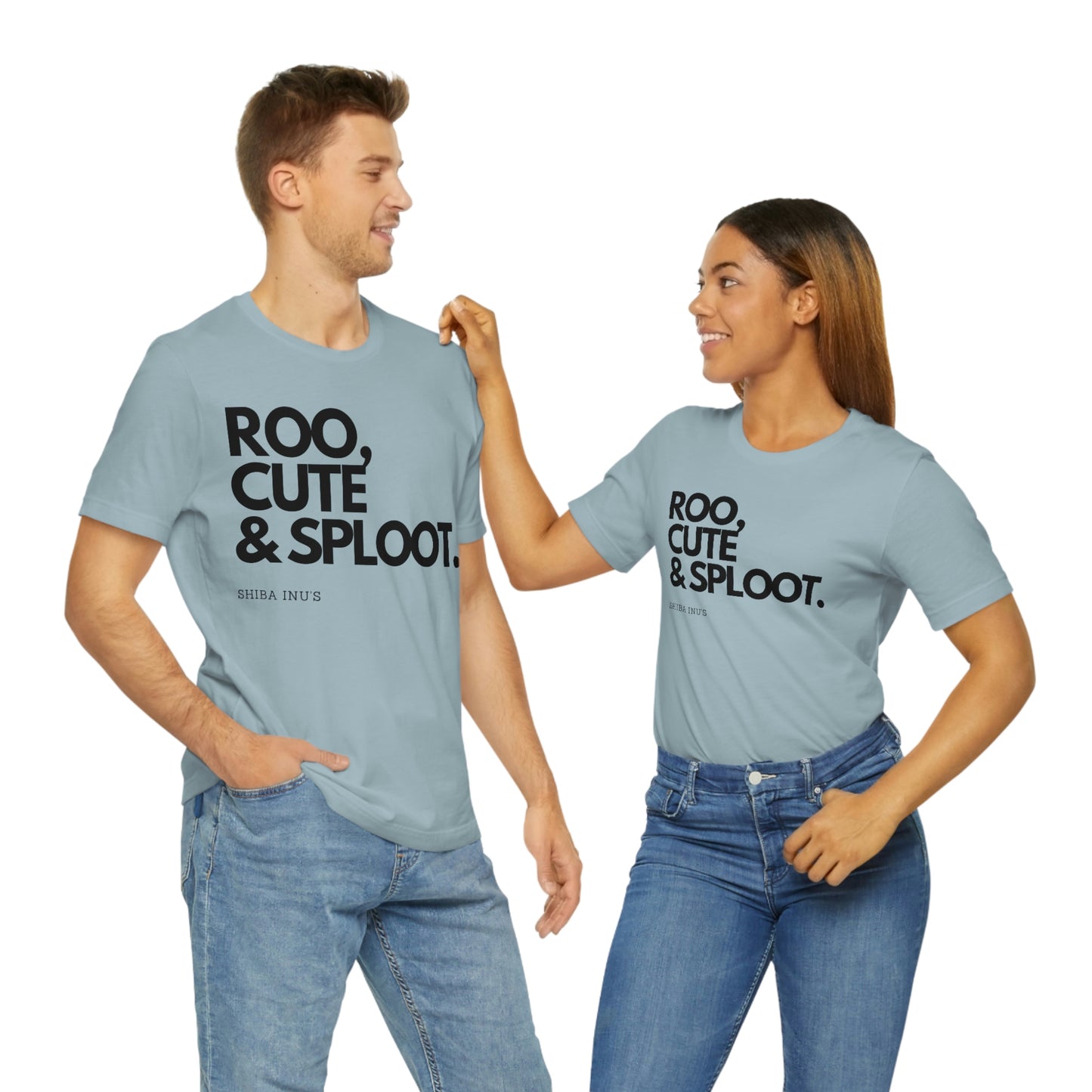 Roo, Cute & Sploot | Black Ink | Unisex Jersey Short Sleeve Tee