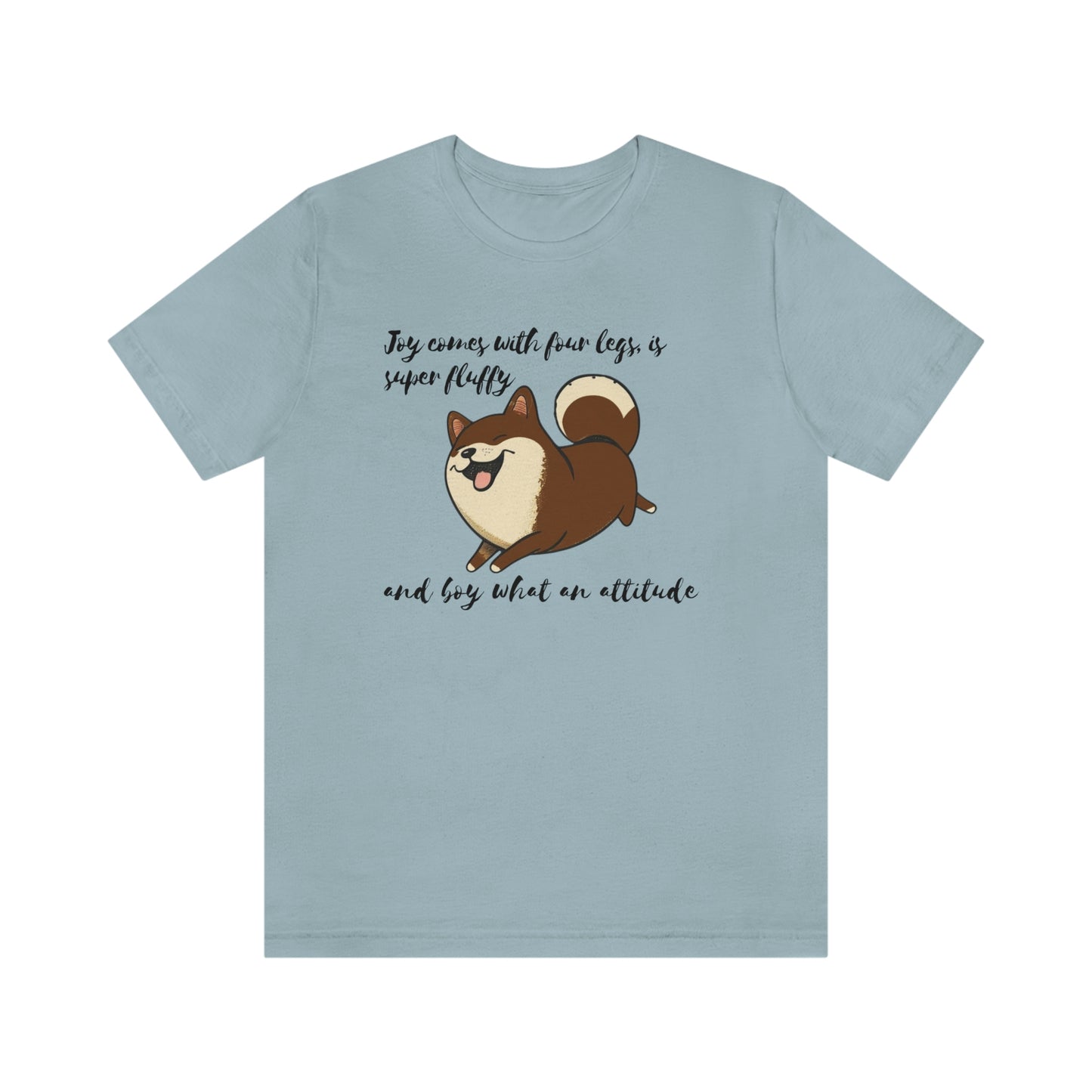 Boy What an Attitude | Dk Brown Shiba Inu | Unisex Jersey Short Sleeve Tee