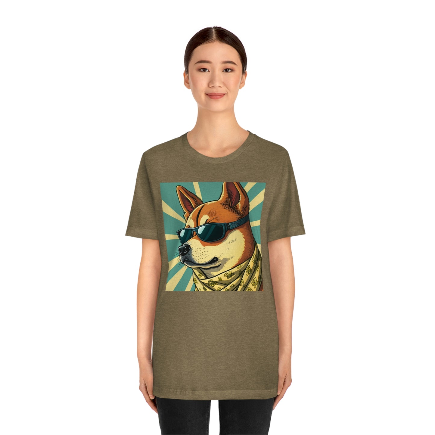 Trendy Shiba Inu T-Shirt | Cartoon Bandana and Sunglasses Design | Shiba Tee with High-Quality Print | Great Gift Idea