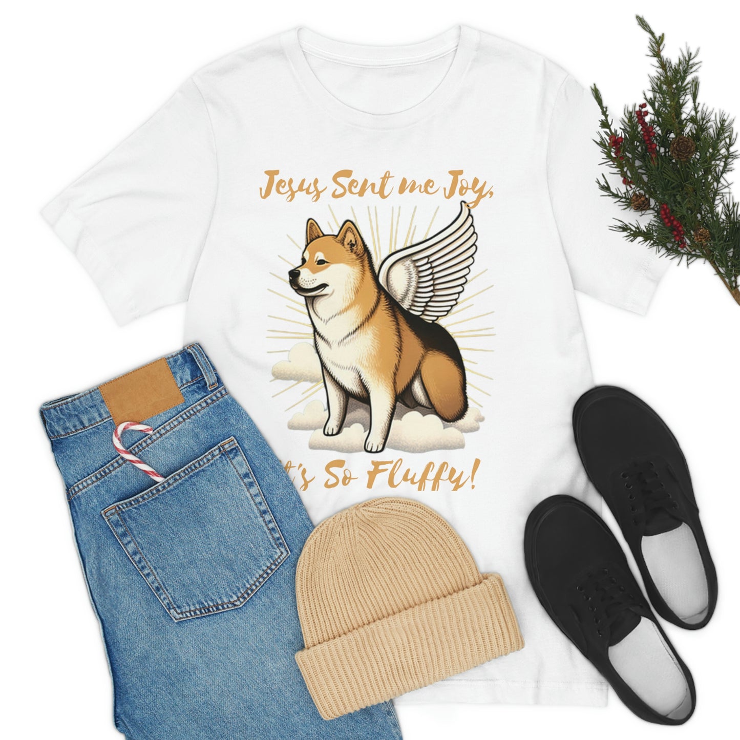 Jesus Sent me Joy | Shiba Inu | Unisex Jersey Short Sleeve Tee