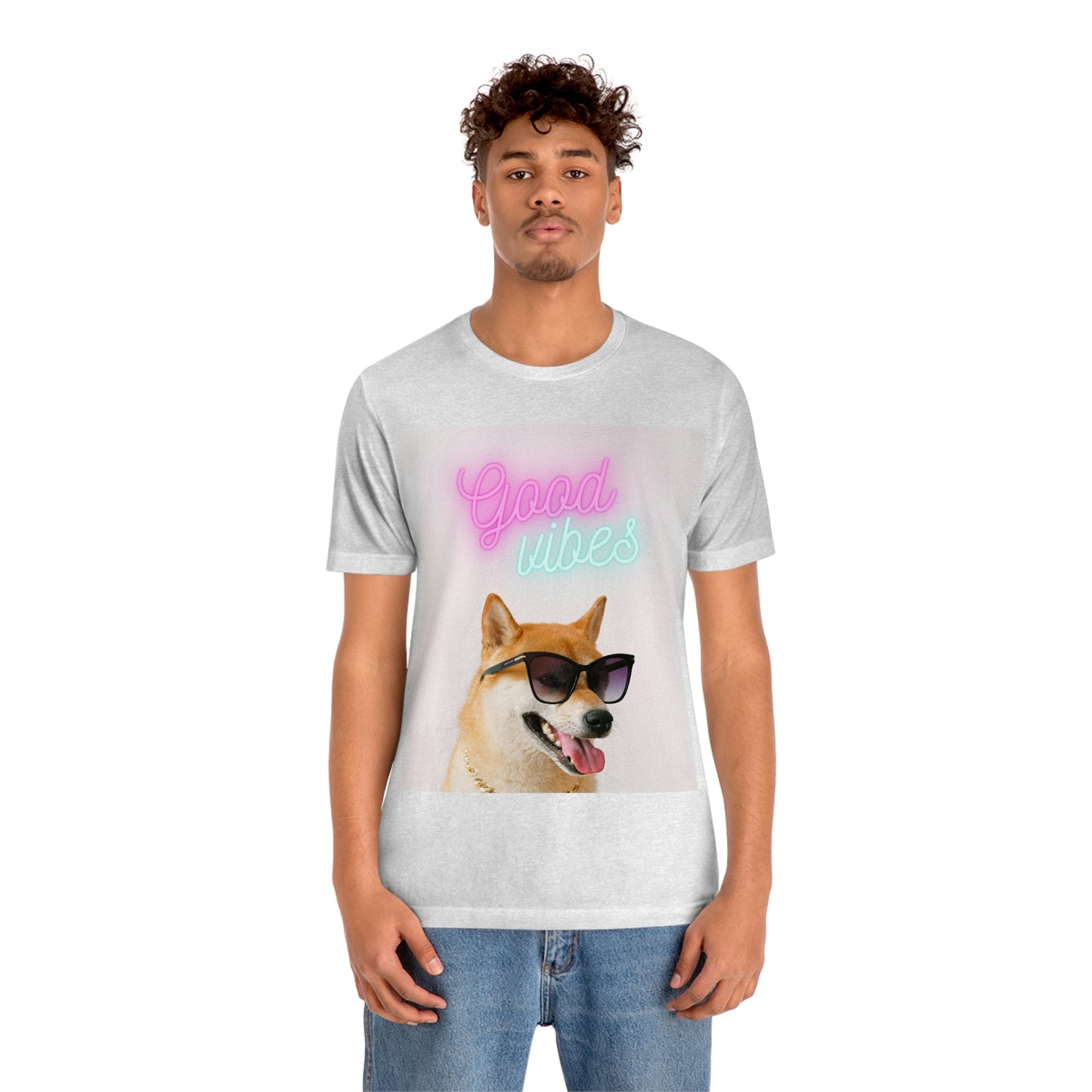 Good Vibes | Shiba Inu | Unisex Jersey Short Sleeve Tee