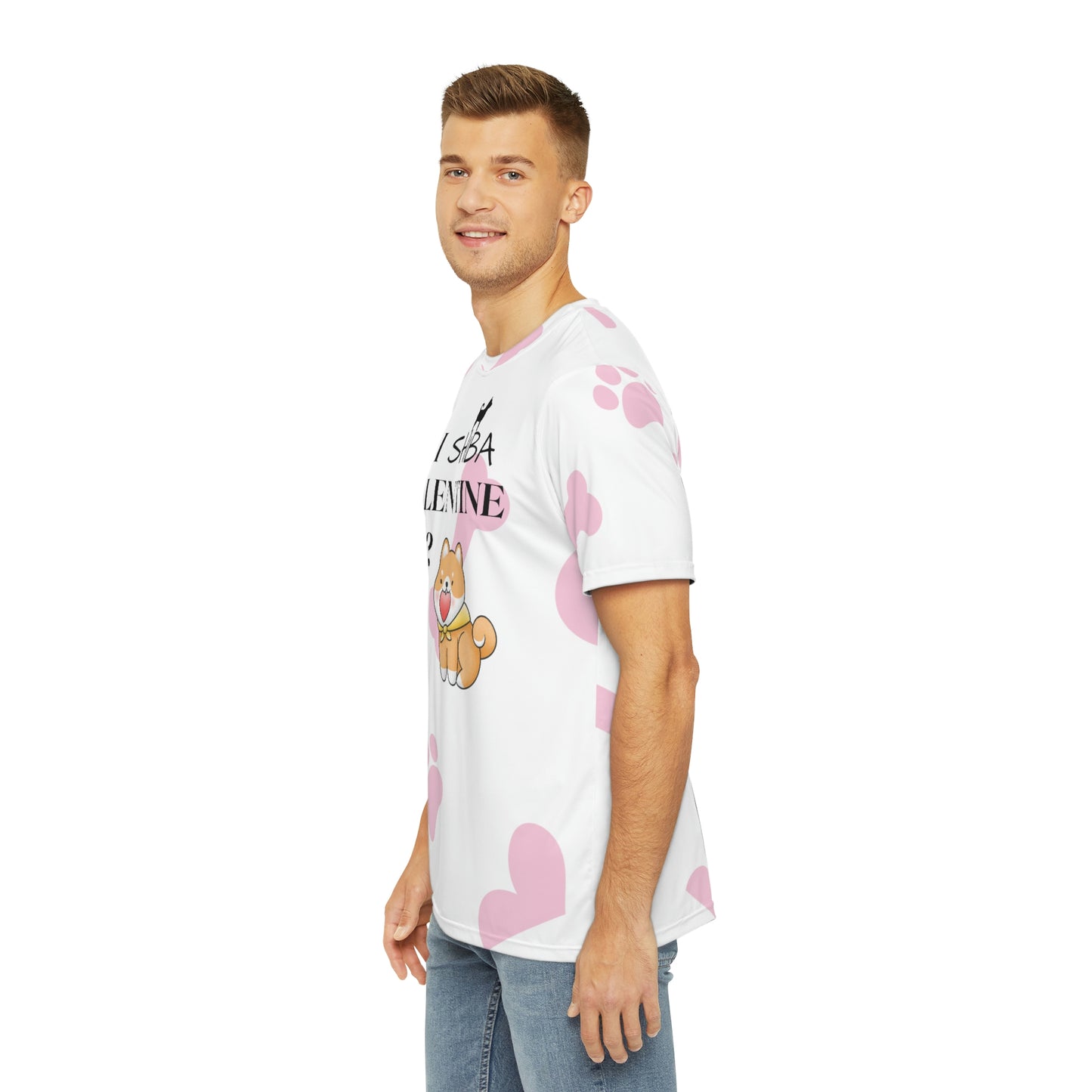 Do I Shiba Valentine Inu? - Men's Polyester Tee (AOP)