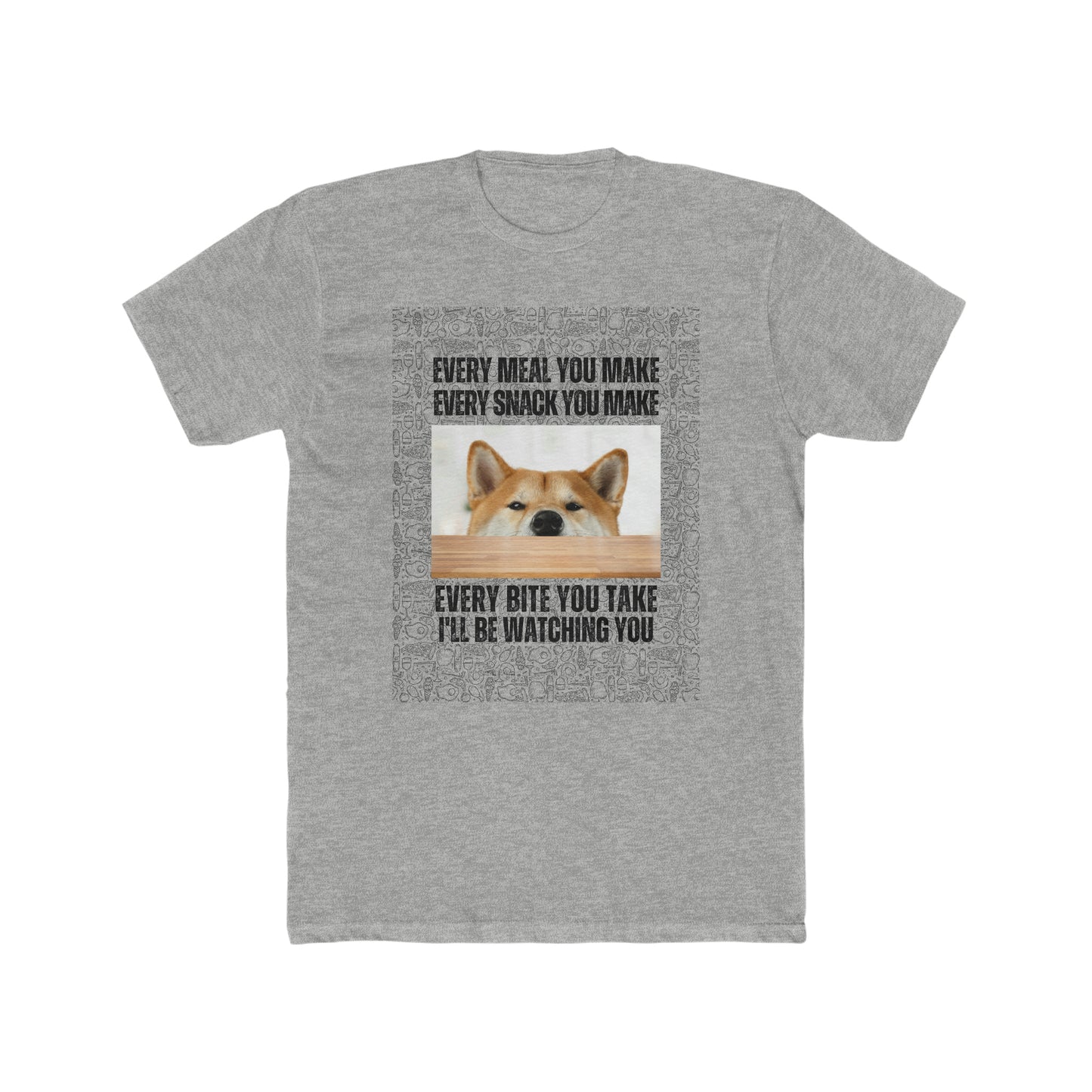 Shiba Inu | Watching You Eat | Men's Cotton Crew Tee