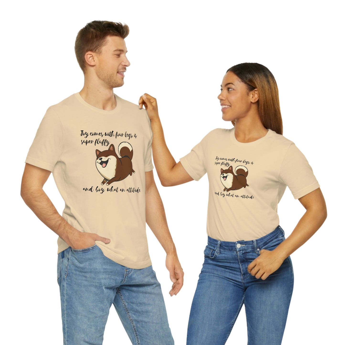 Boy What an Attitude | Dk Brown Shiba Inu | Unisex Jersey Short Sleeve Tee