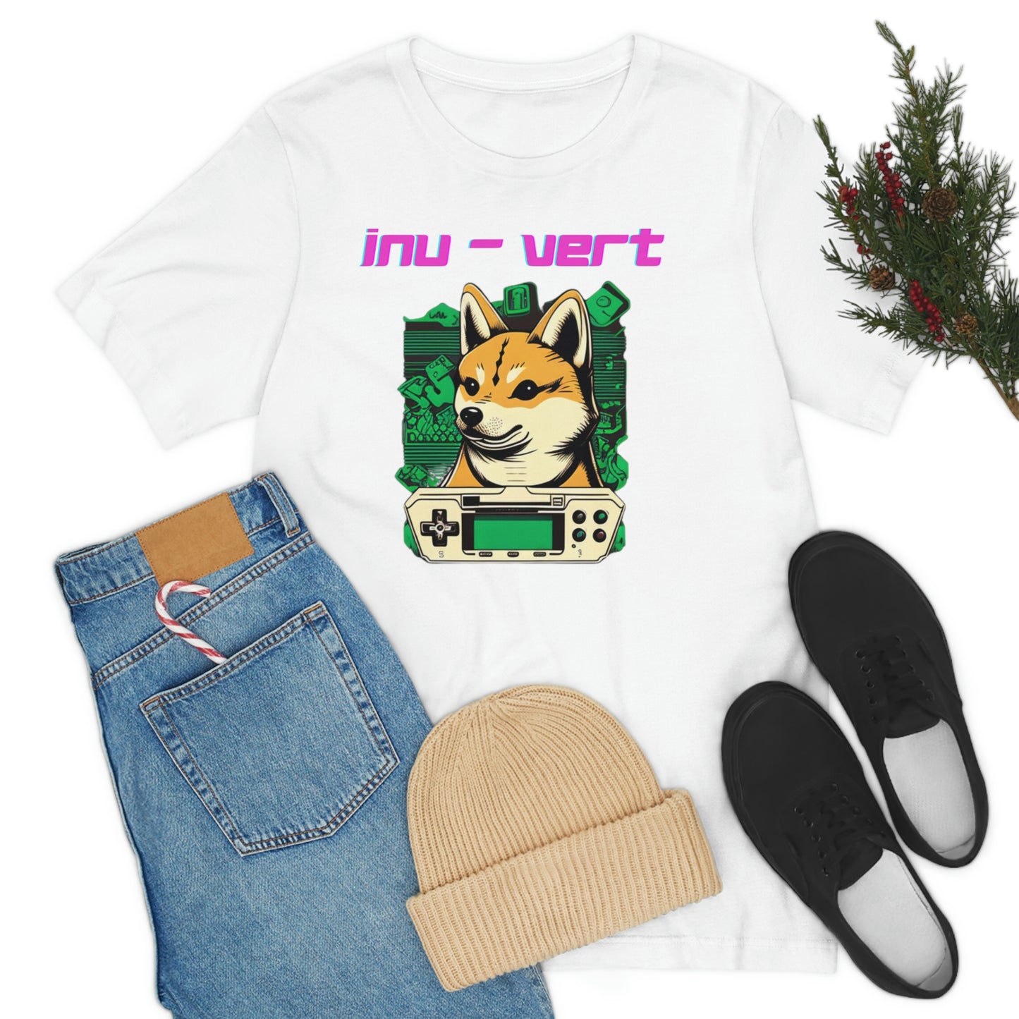 Inu - Vert Shiba Inu Funny Gamer Tshirt | Dog Owner Top