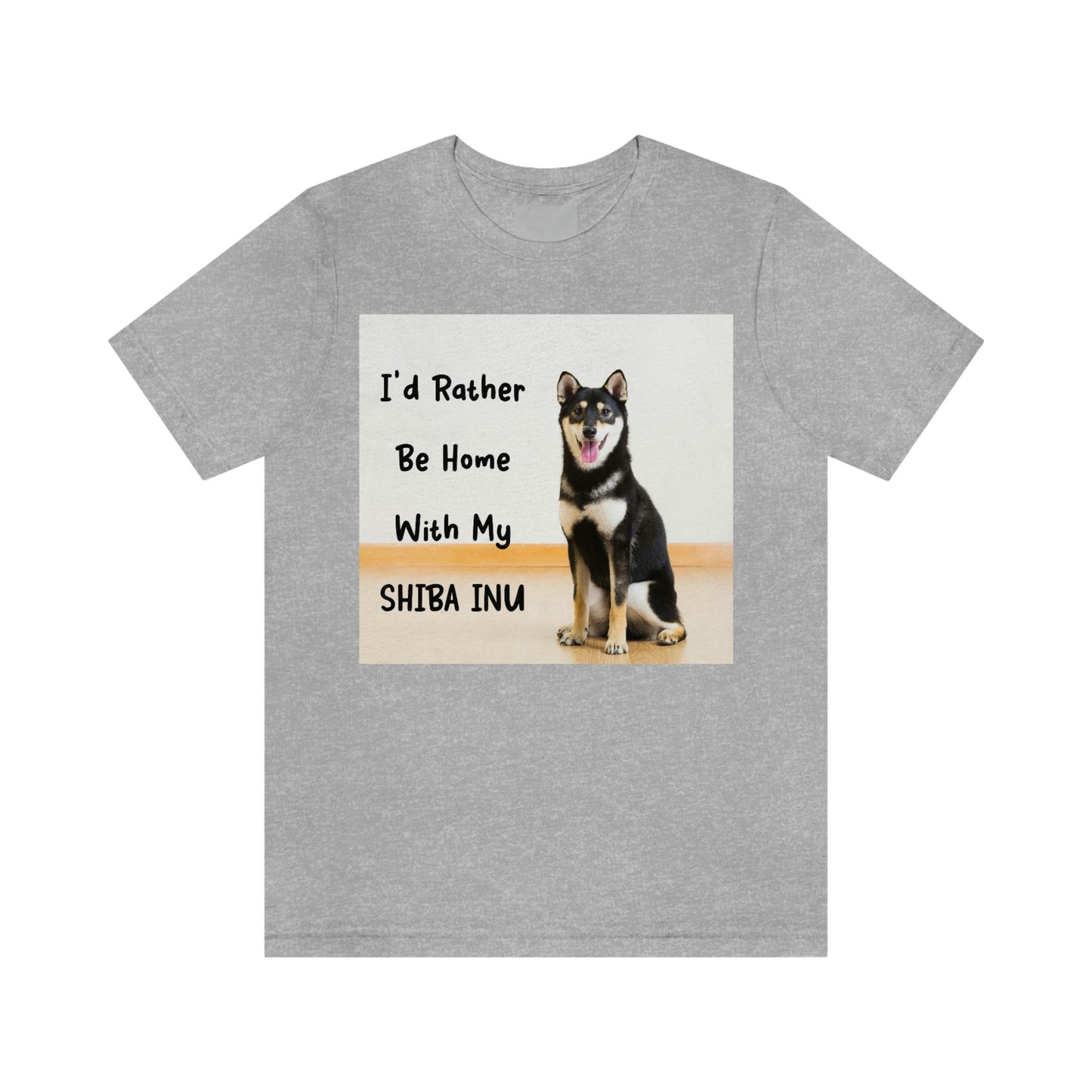 'I'd Rather Be Home with my Shiba' | Unisex Jersey Short Sleeve Tee