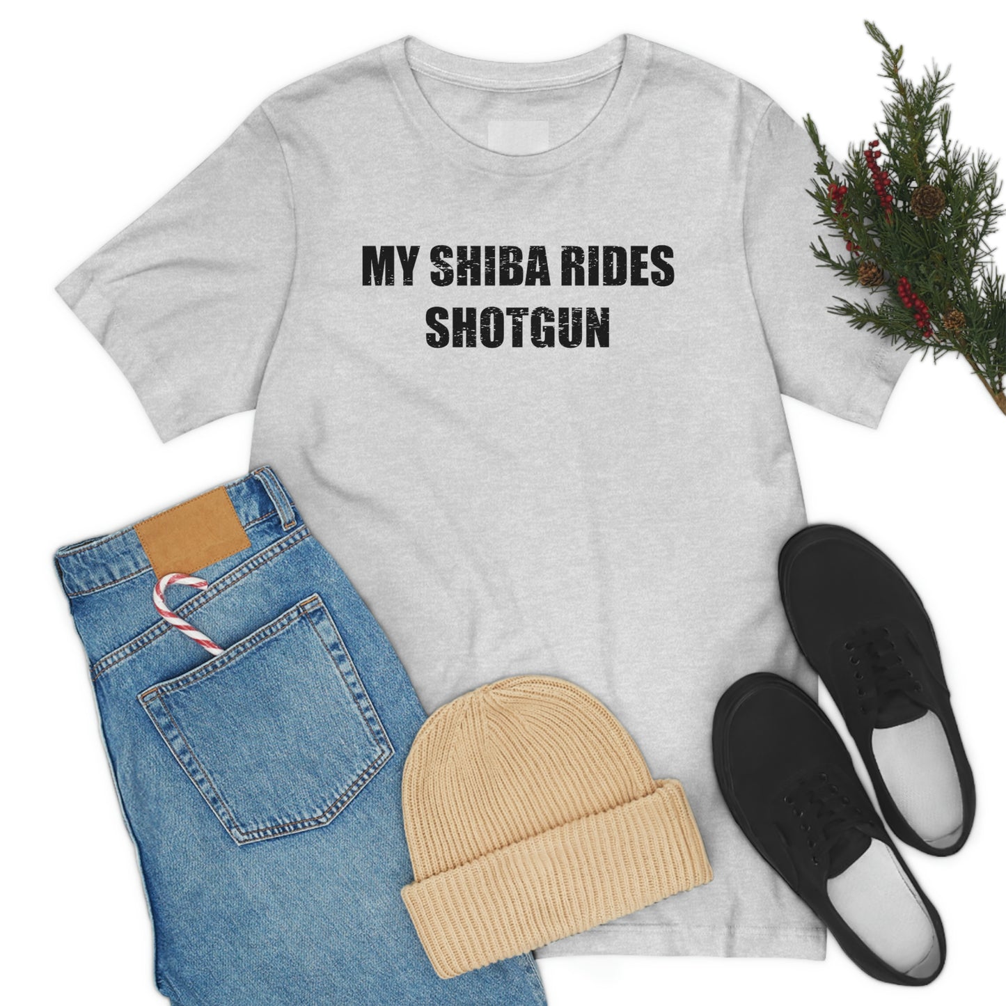 My Shiba Rides Shotgun: Soft Cotton & Quality Print Shiba Inu Pet T-shirt