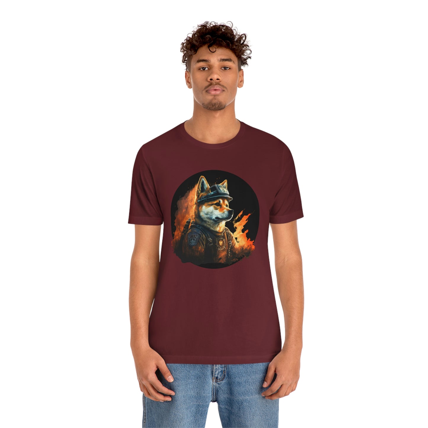 Shiba Inu Firefighter T-Shirt | Support Our Brave First Responders | Shiba Inu Tee with High-Quality Print